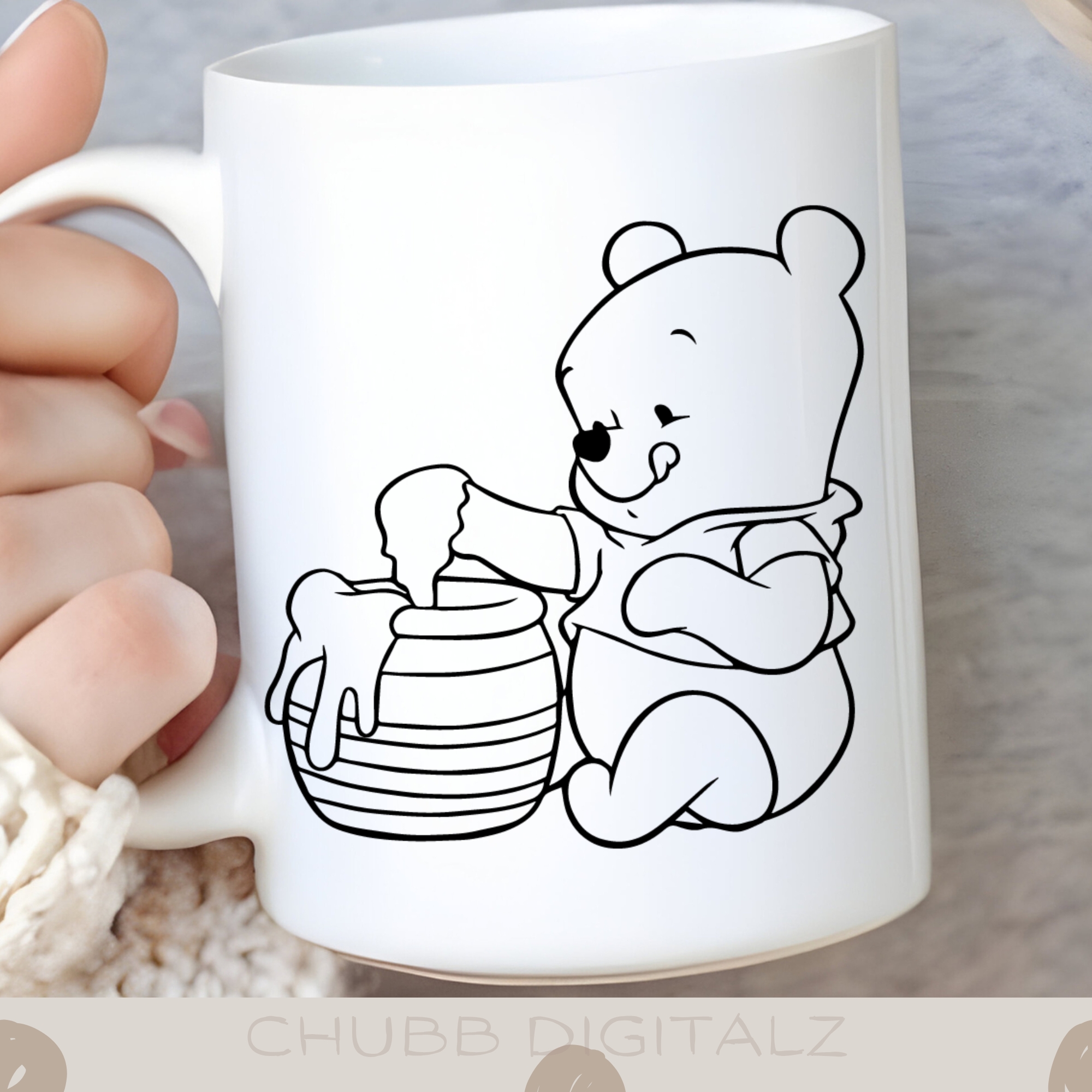 Winnie The Pooh and Honey SVG PNG | Cartoon | Winnie The Pooh | Honey | Digital Download | Instant File