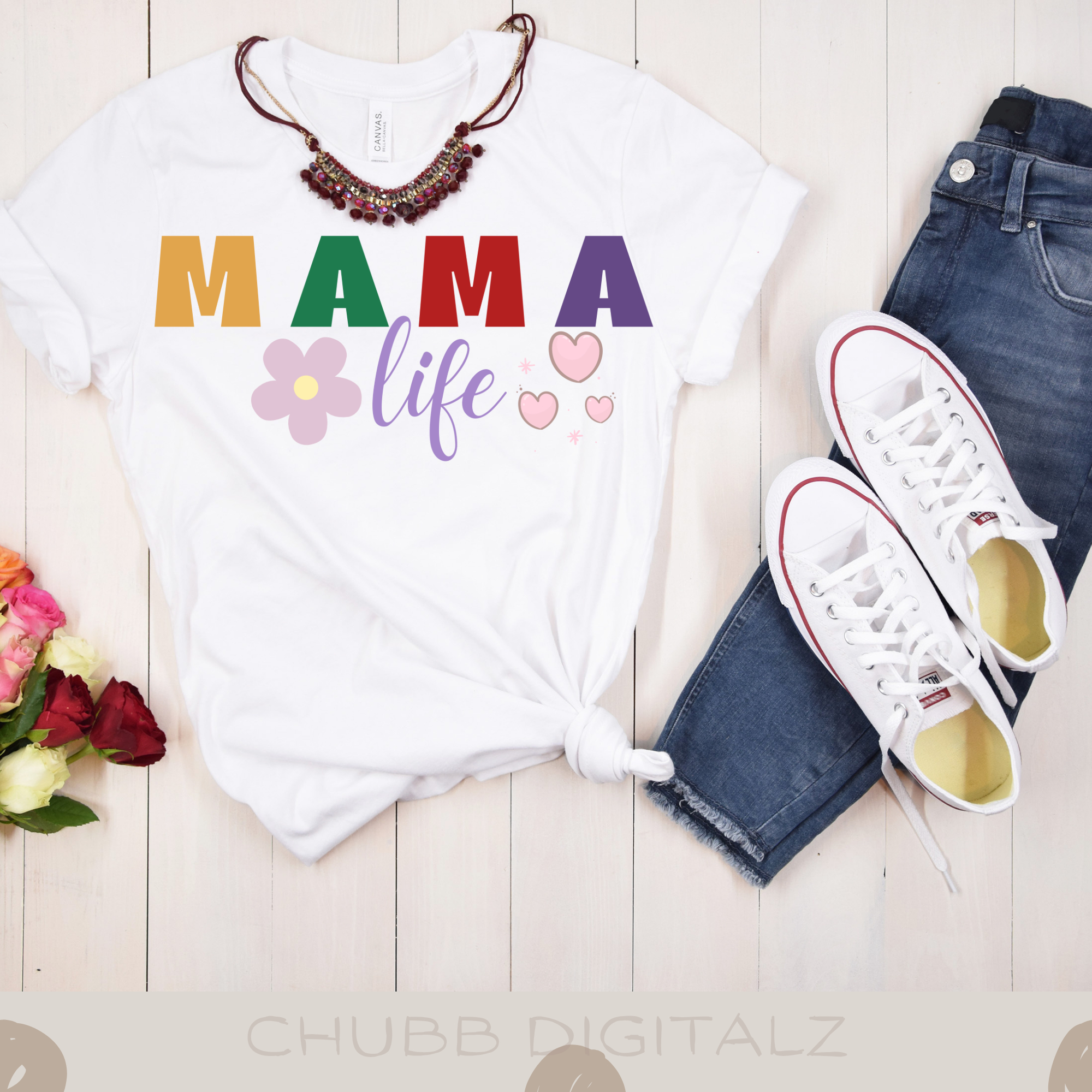 MAMA Life SVG PNG | Mom | Mothers Day Gift | Digital Download | Instant File