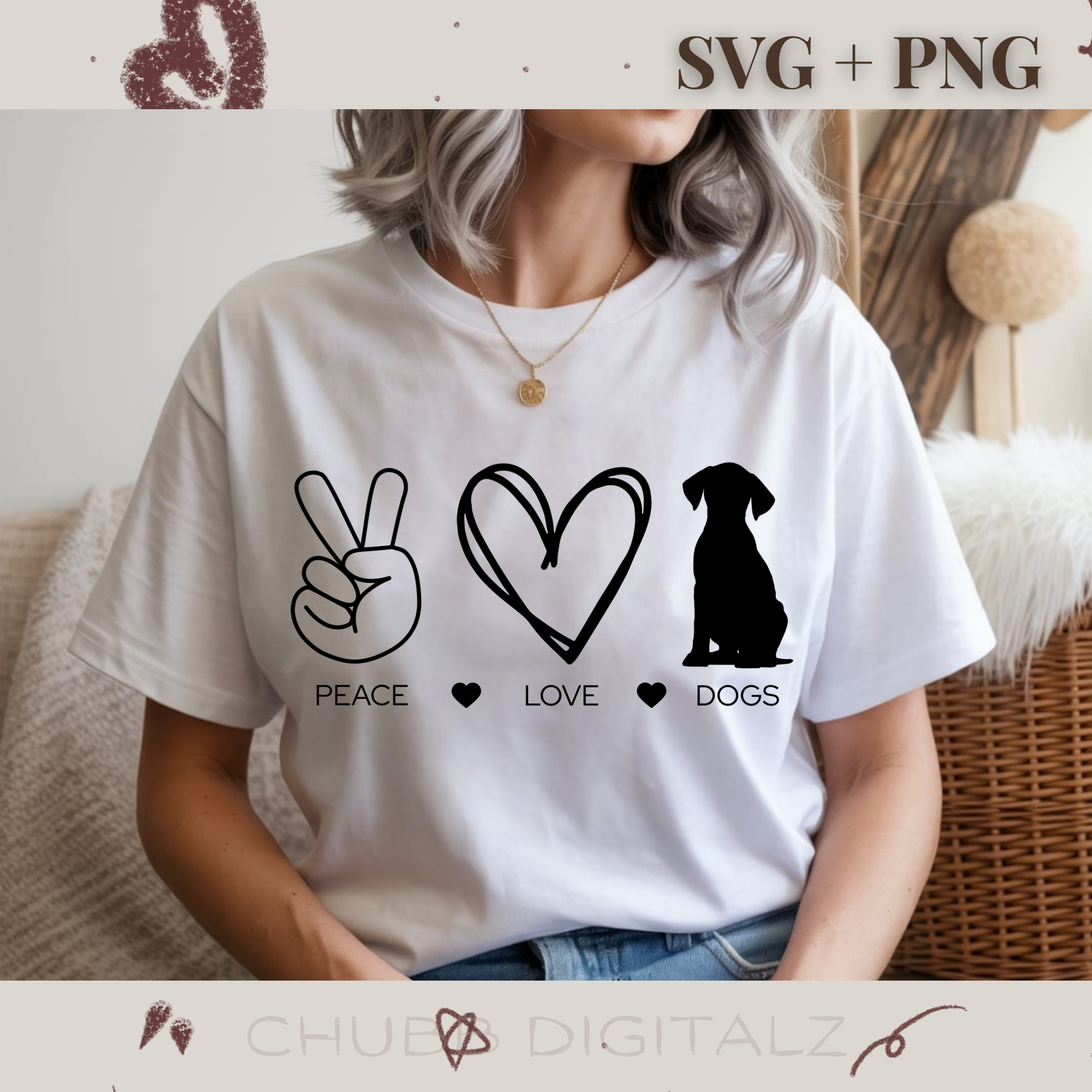 Peace Love Dogs SVG PNG | Peace | Love | Dogs | Digital Download | Instant File