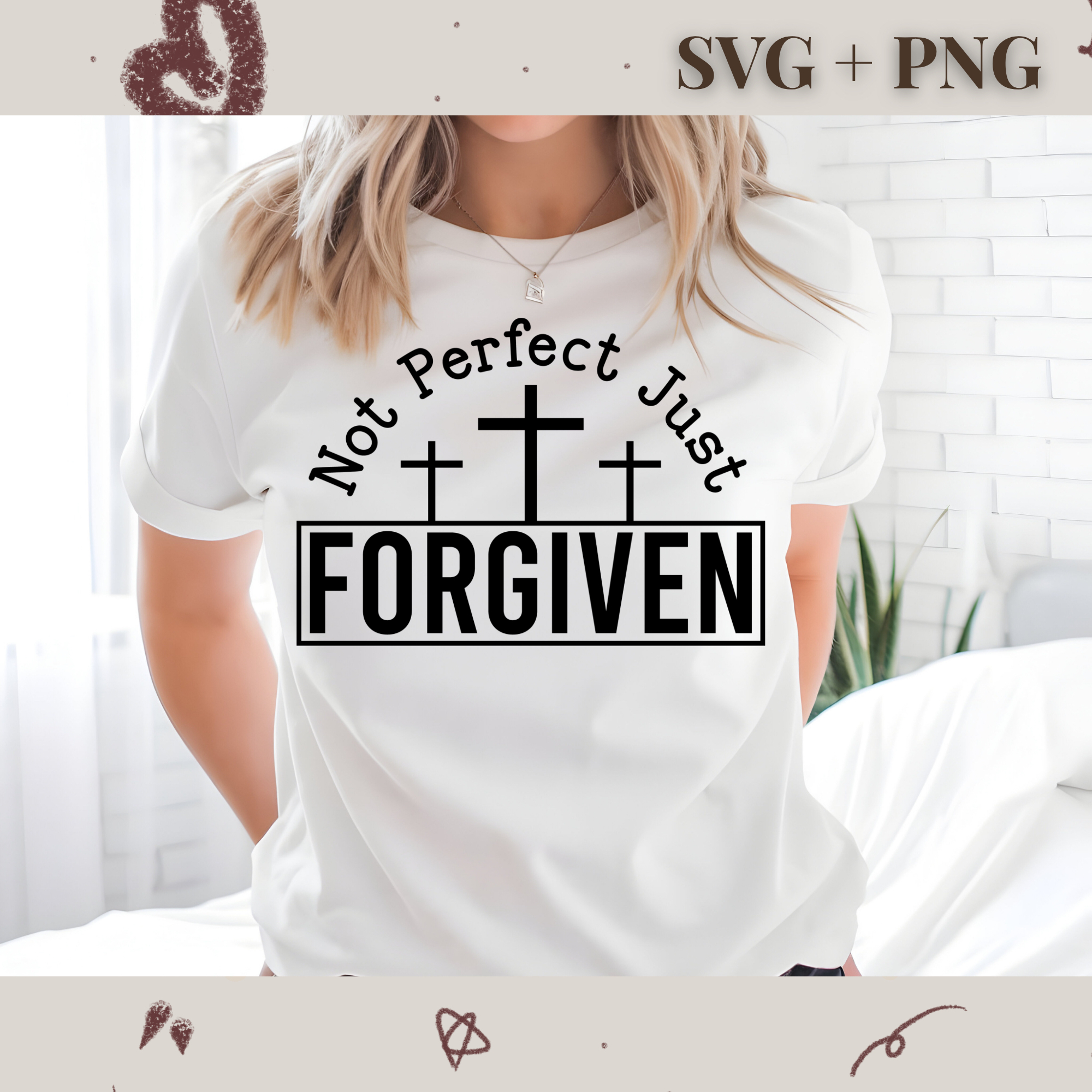 Not Perfect Just Forgiven SVG PNG | Religion | Religious | God | Digital Download | Instant File