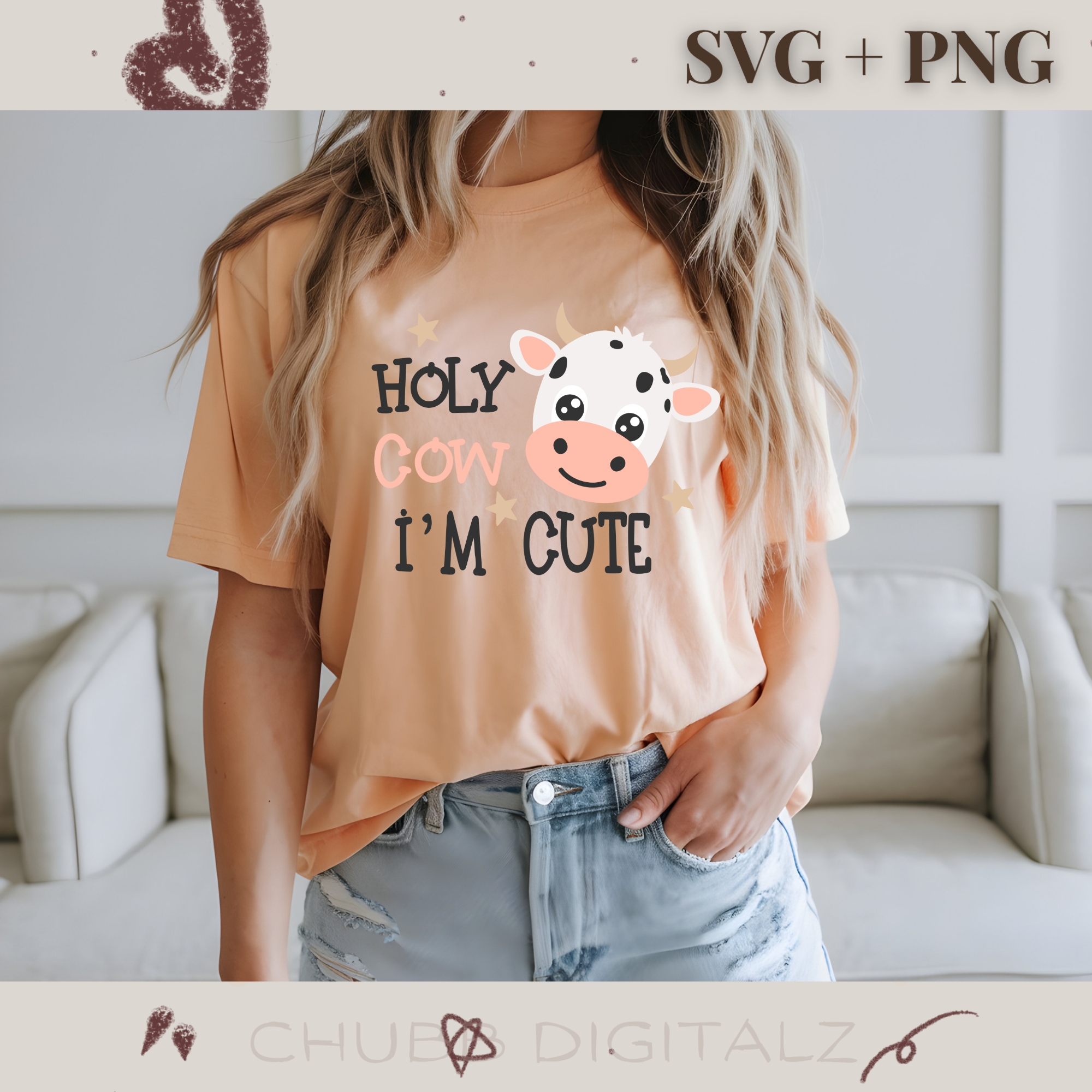 Holy Cow I’m Cute SVG PNG | Cute | Digital Download | Instant File