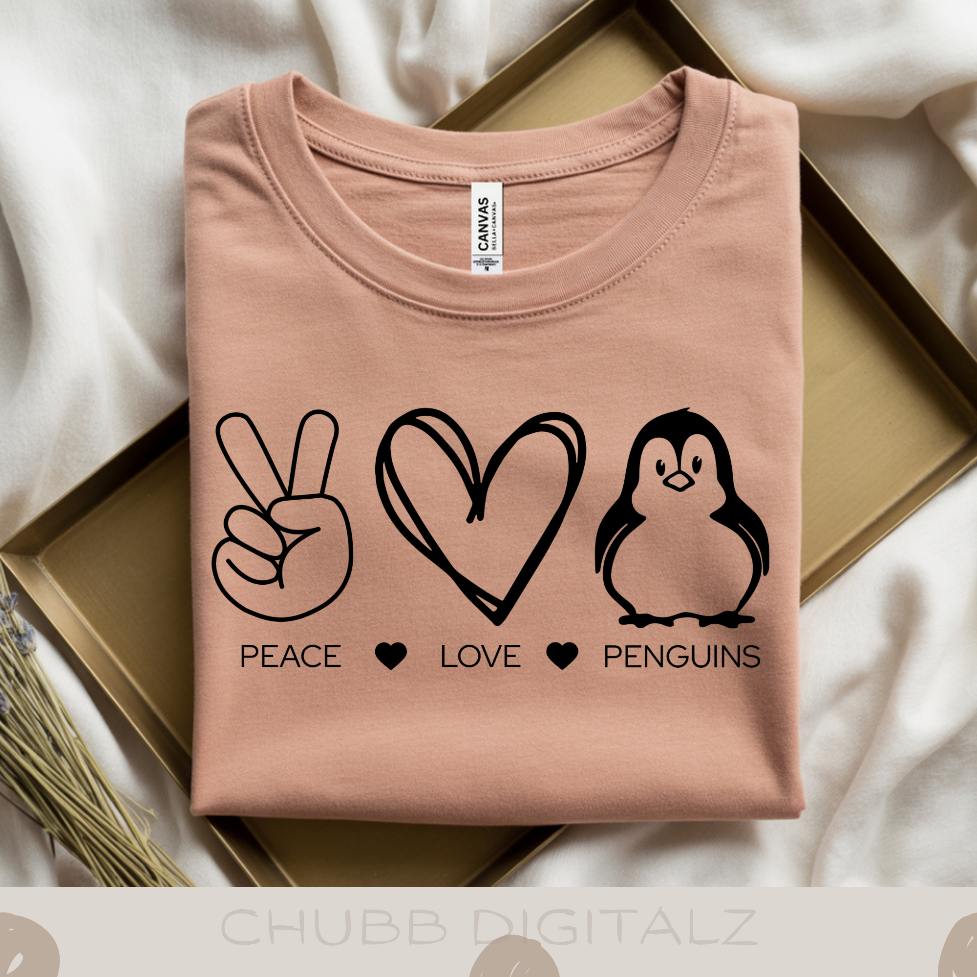 Peace Love Penguins SVG PNG | Peace | Love | Penguins | Digital Download | Instant File