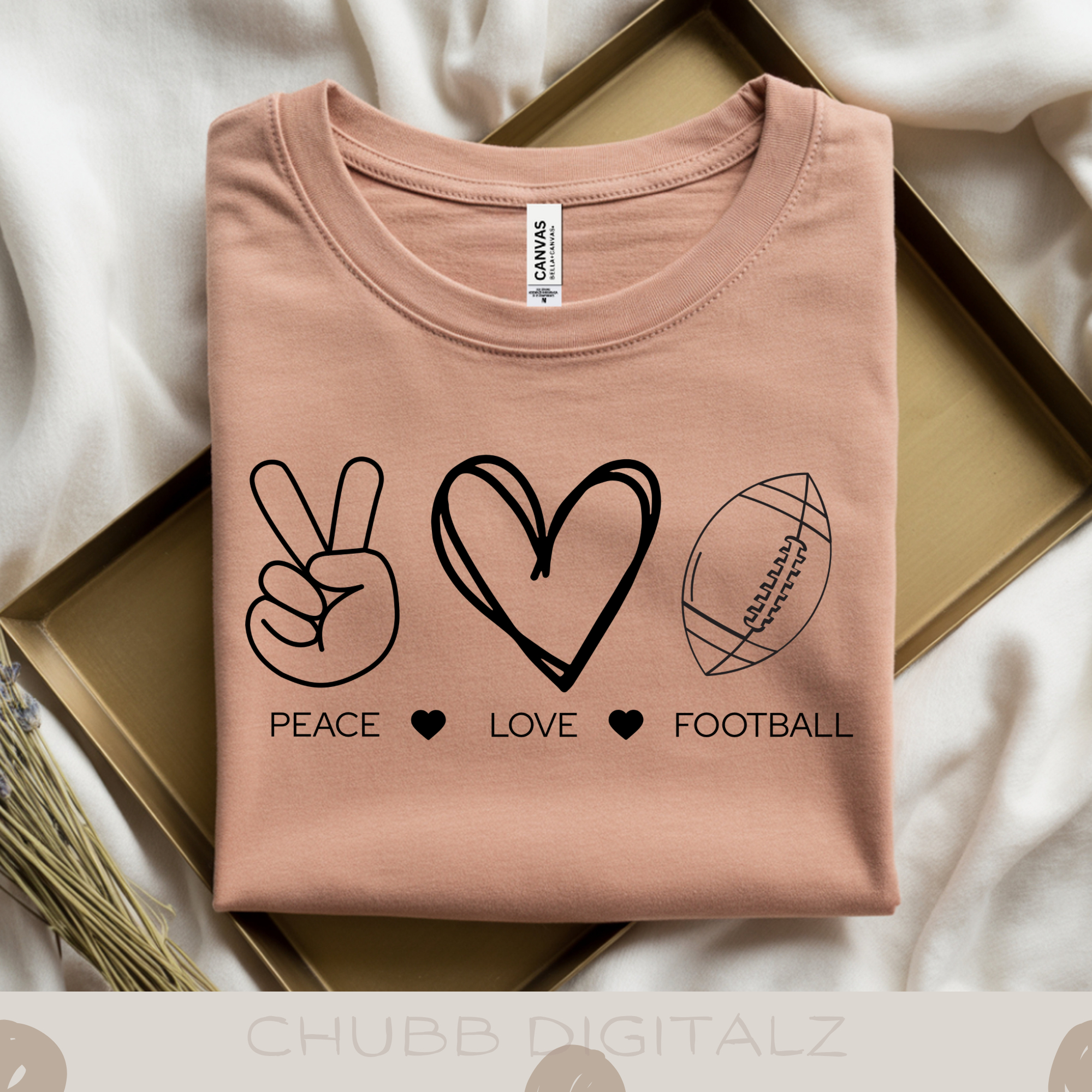 Peace Love Football SVG PNG | Peace | Love | Football | Digital Download | Instant File