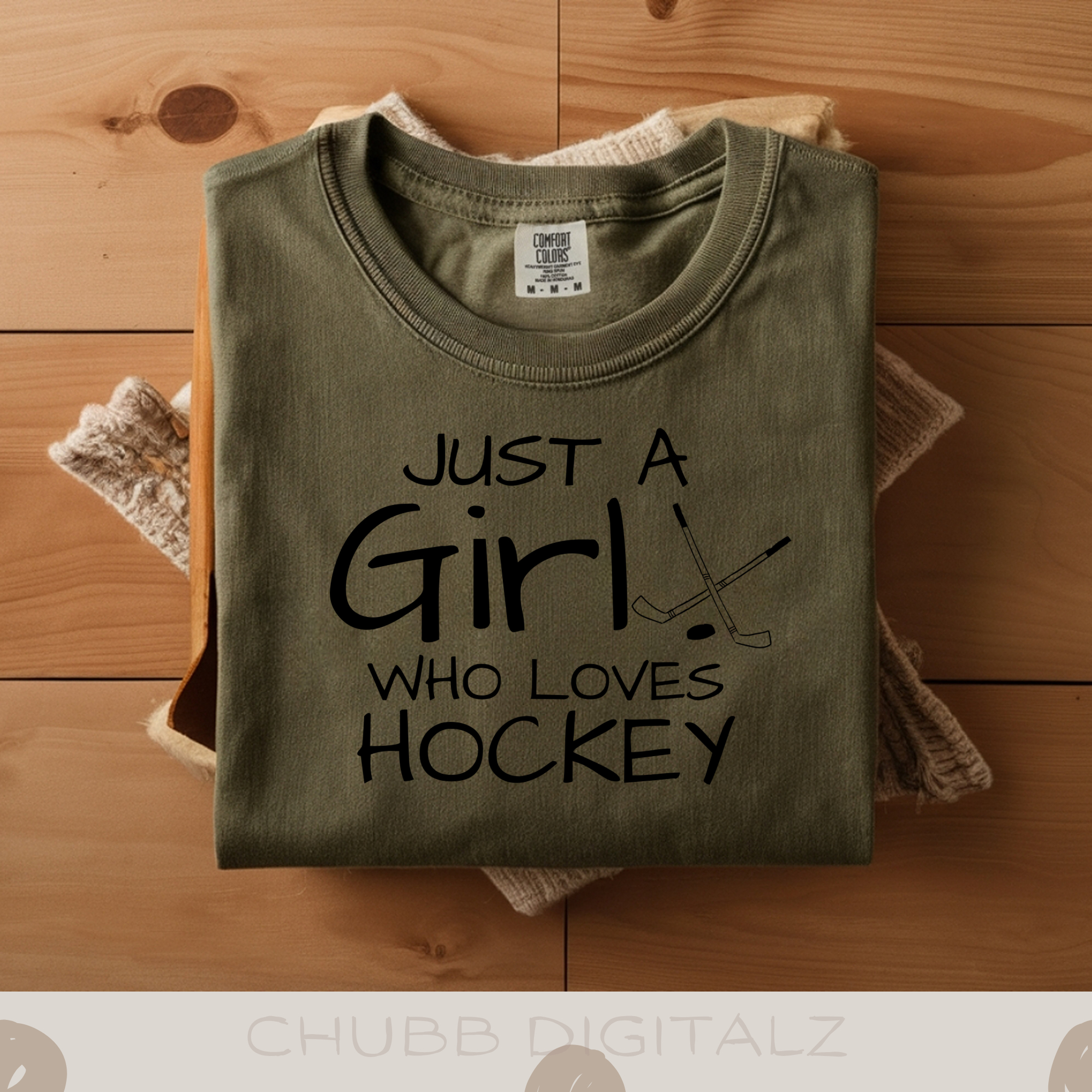 Just A Girl Who Loves Hockey SVG PNG | Sports | Hockey | Ice Hockey | Sports Fan Gift | Digital Download | Instant File