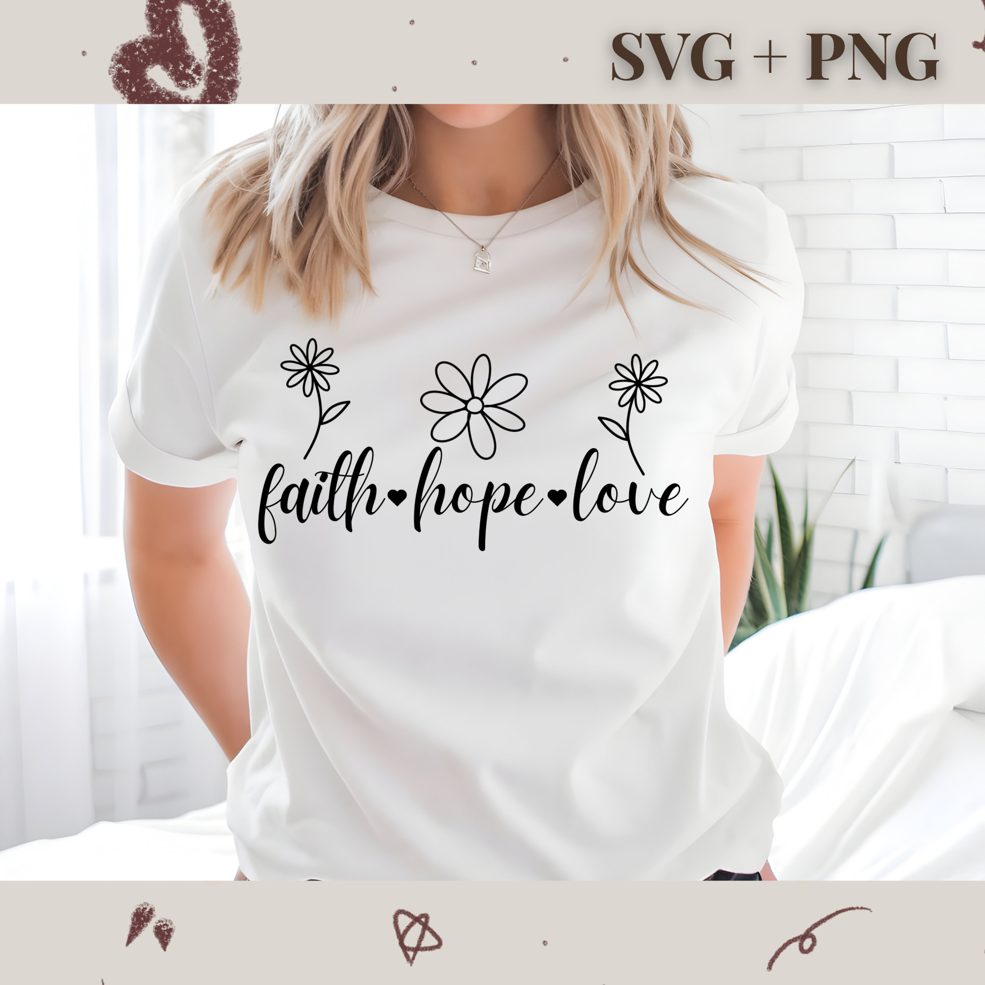 Faith Hope Love SVG PNG | Religion | Religious | God | Digital Download | Instant File