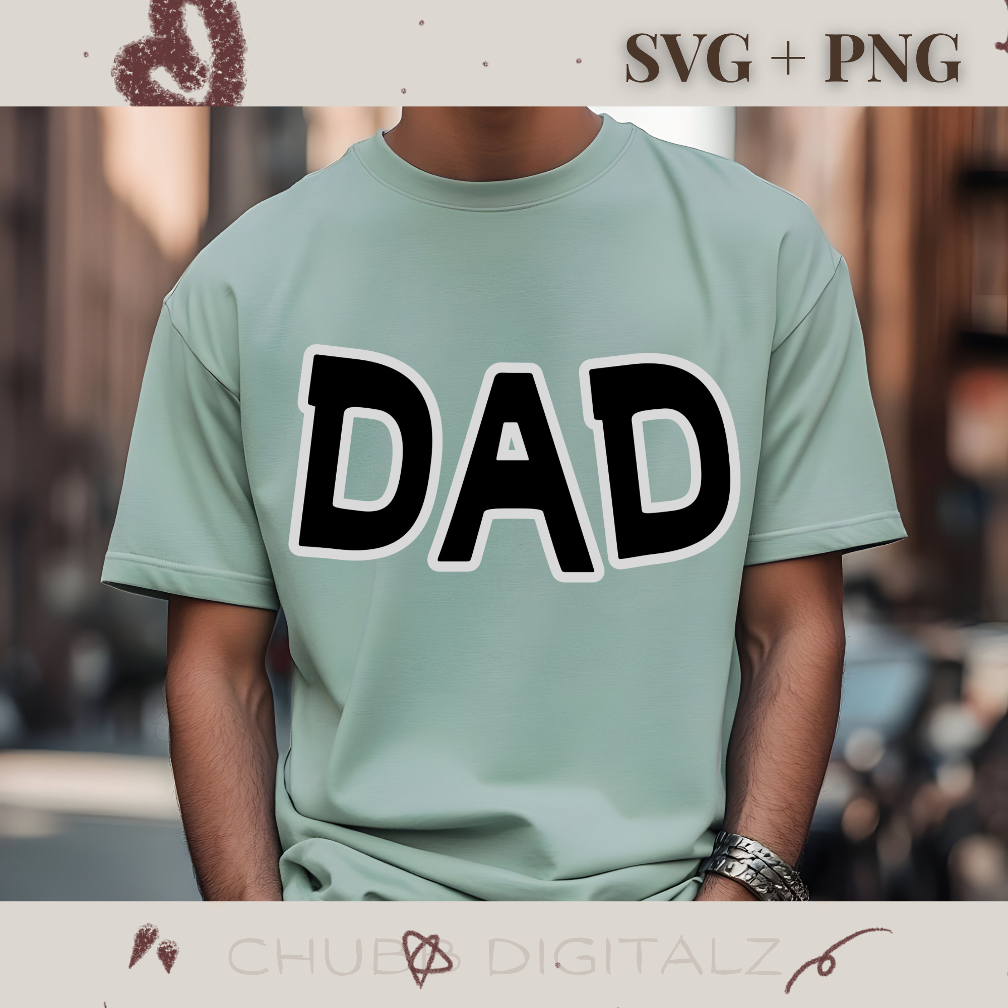 DAD SVG PNG | Dad | Father | Fathers Day Gift | Digital Download | Instant File