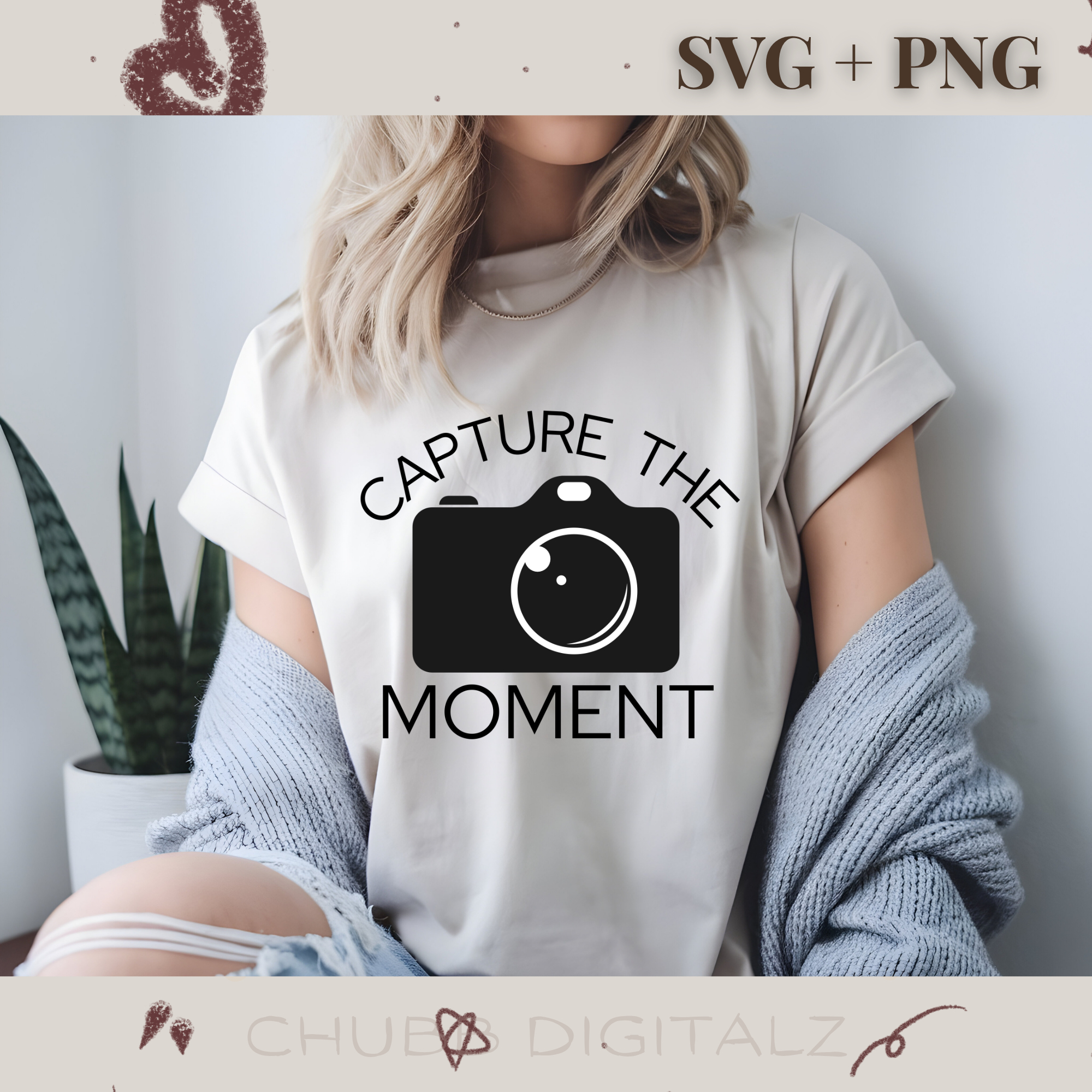 Capture The Moment SVG PNG | Peace | Love | Photography | Photographer | Photography Gift | Camera | Digital Download | Instant File