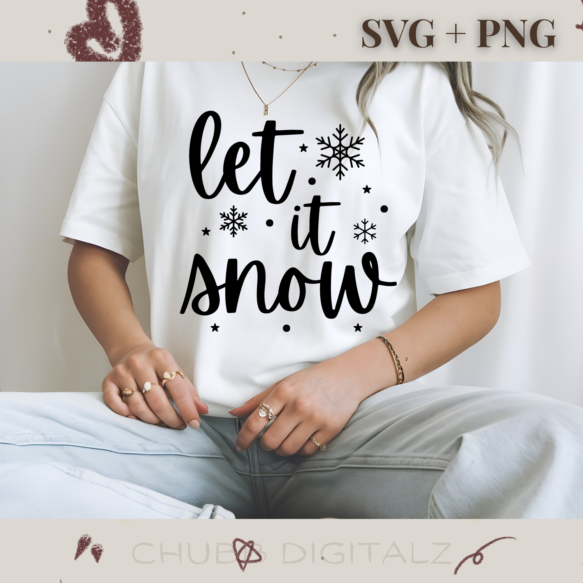 Let It Snow SVG PNG | Christmas | XMas | Digital Download | Instant File