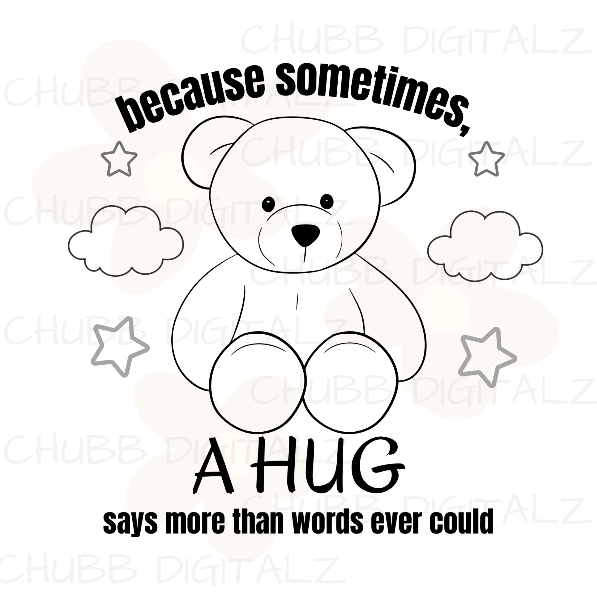 because sometimes A HUG says more than words ever could SVG PNG | Cute | Emotional Support | Mental Health | Digital Download | Instant File