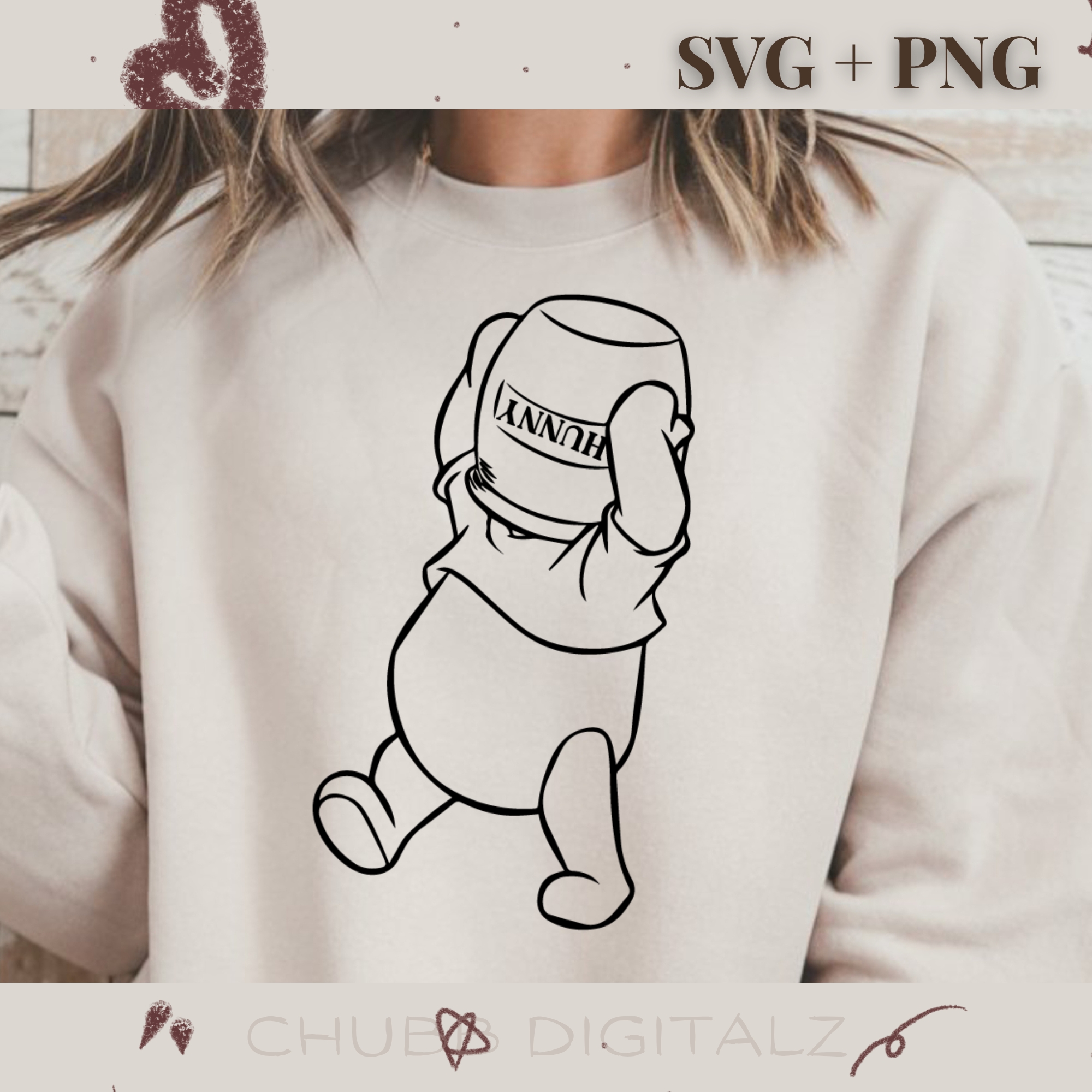 Winnie The Pooh and Honey SVG PNG | Cartoon | Winnie The Pooh | Honey | Digital Download | Instant File