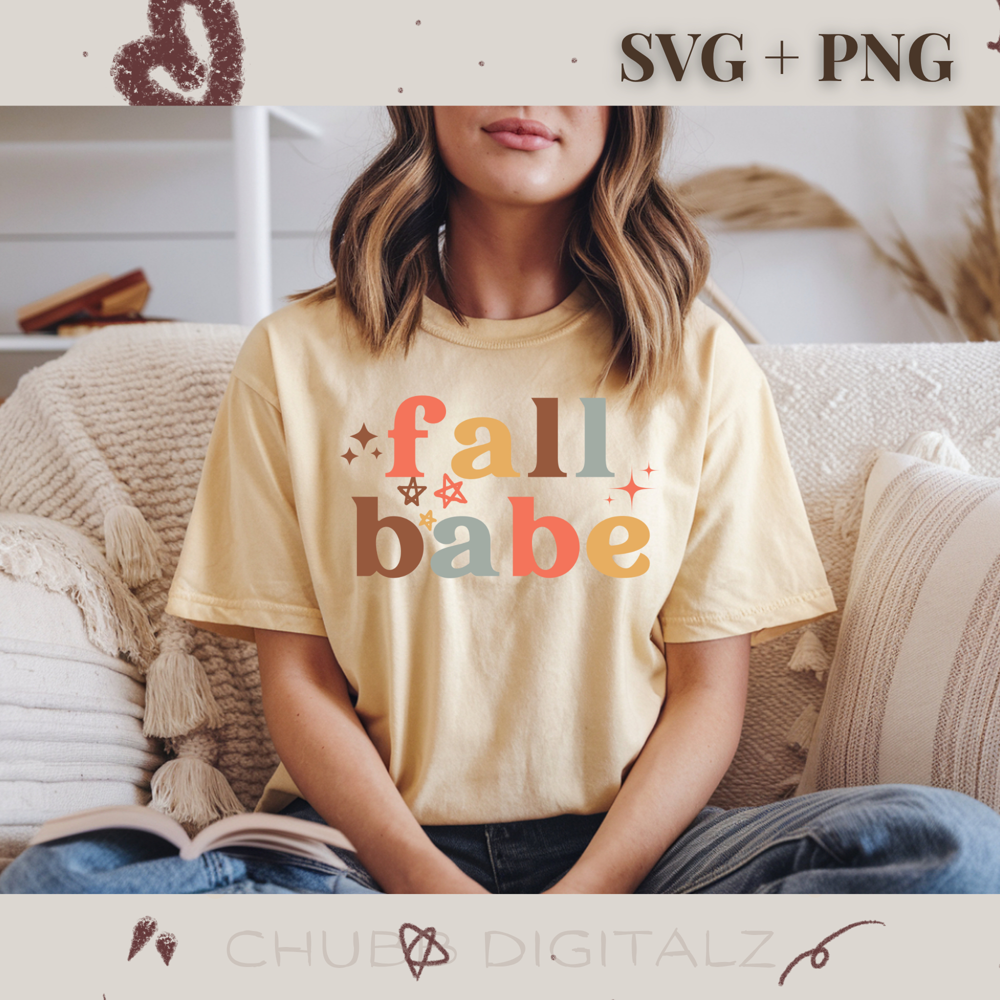 Fall Babe SVG PNG | Fall Season | Boho Design | Digital Download | Instant File