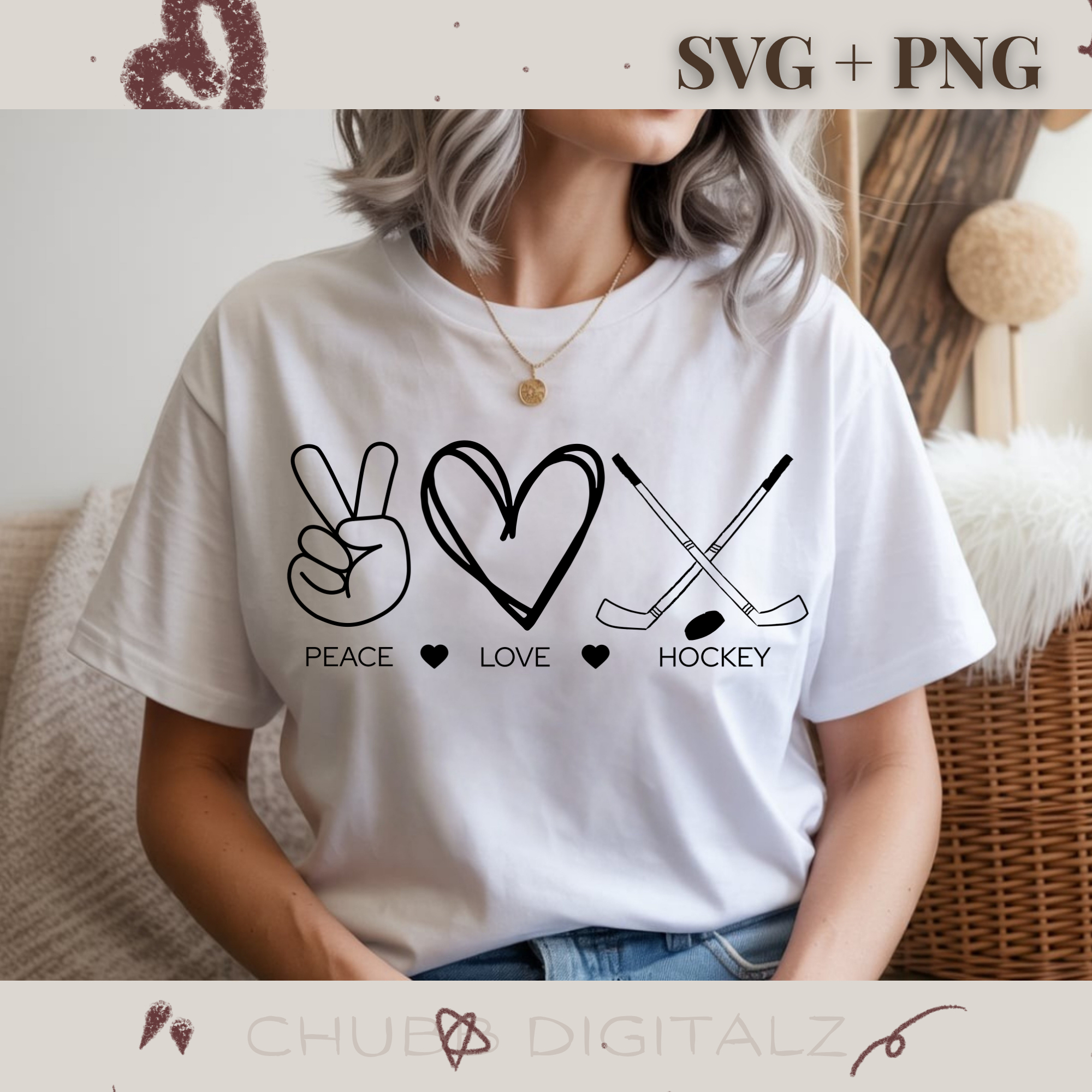 Peace Love Hockey SVG PNG | Peace | Love | Hockey | Digital Download | Instant File