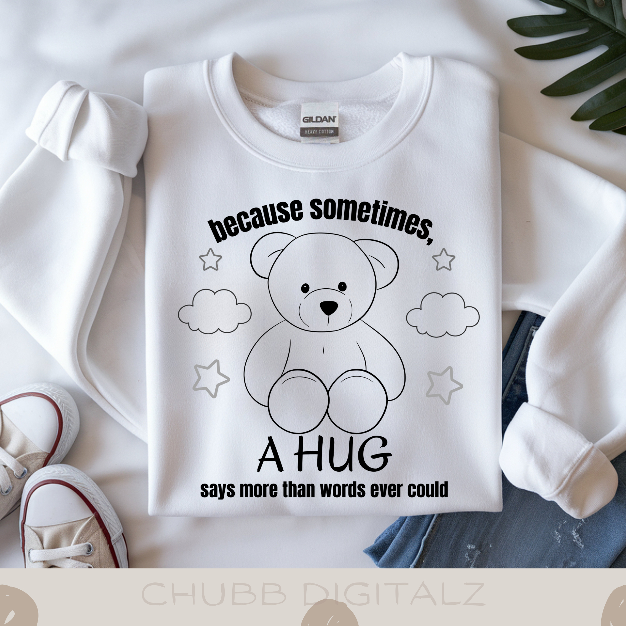 because sometimes A HUG says more than words ever could SVG PNG | Cute | Emotional Support | Mental Health | Digital Download | Instant File