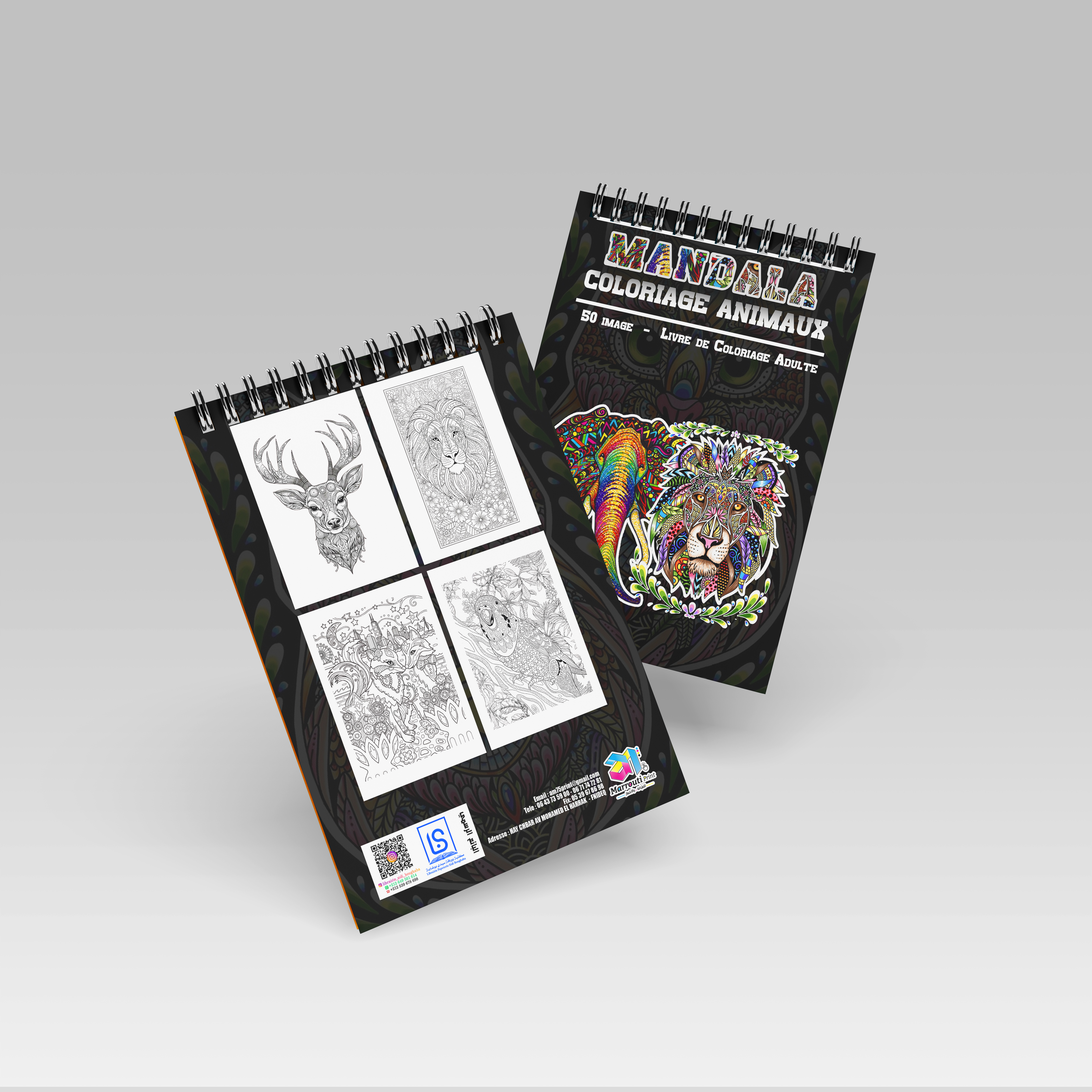 livre coloriage mandala animaux