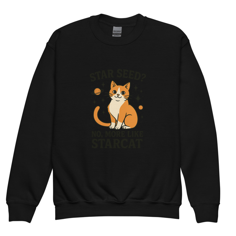 Youth crewneck cat sweatshirt