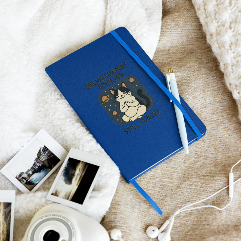 Hardcover bound mystic cat notebook