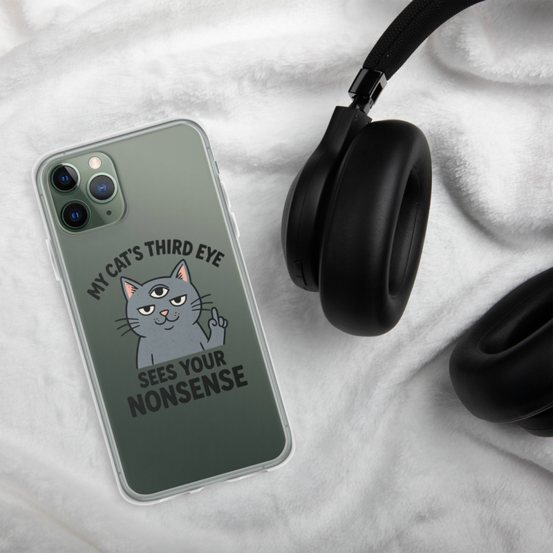 Clear Case Fan Cat for iPhone®