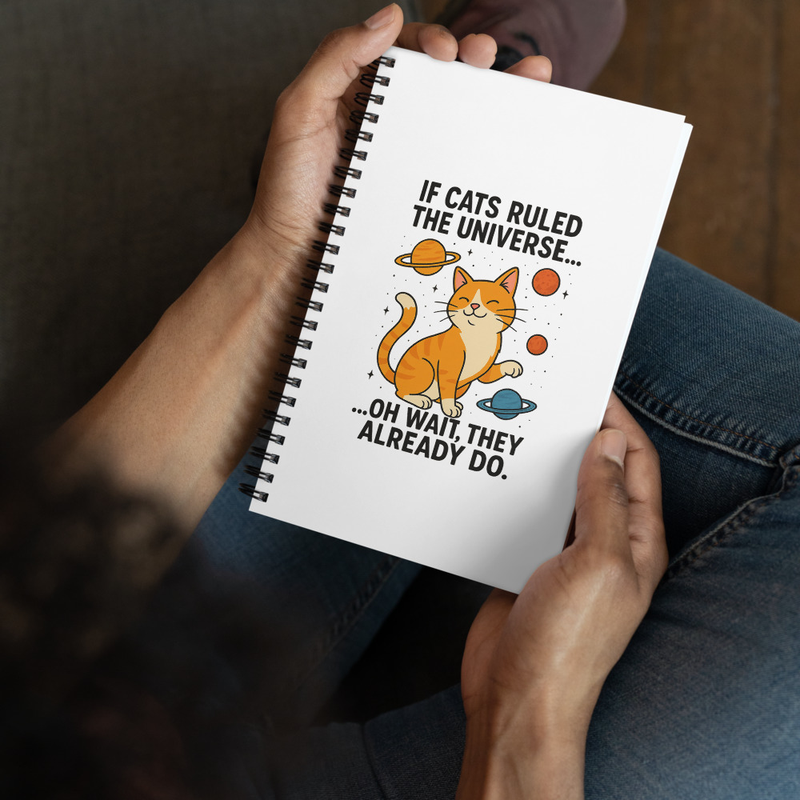 Spiral Fan Cat notebook