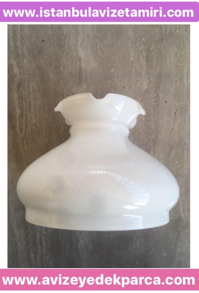 Alaaddin Avize Camı ( Beyaz Renk ) ( 17 cm )