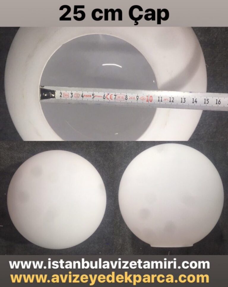 Yuvarlak Avize Camı ( 25 cm )