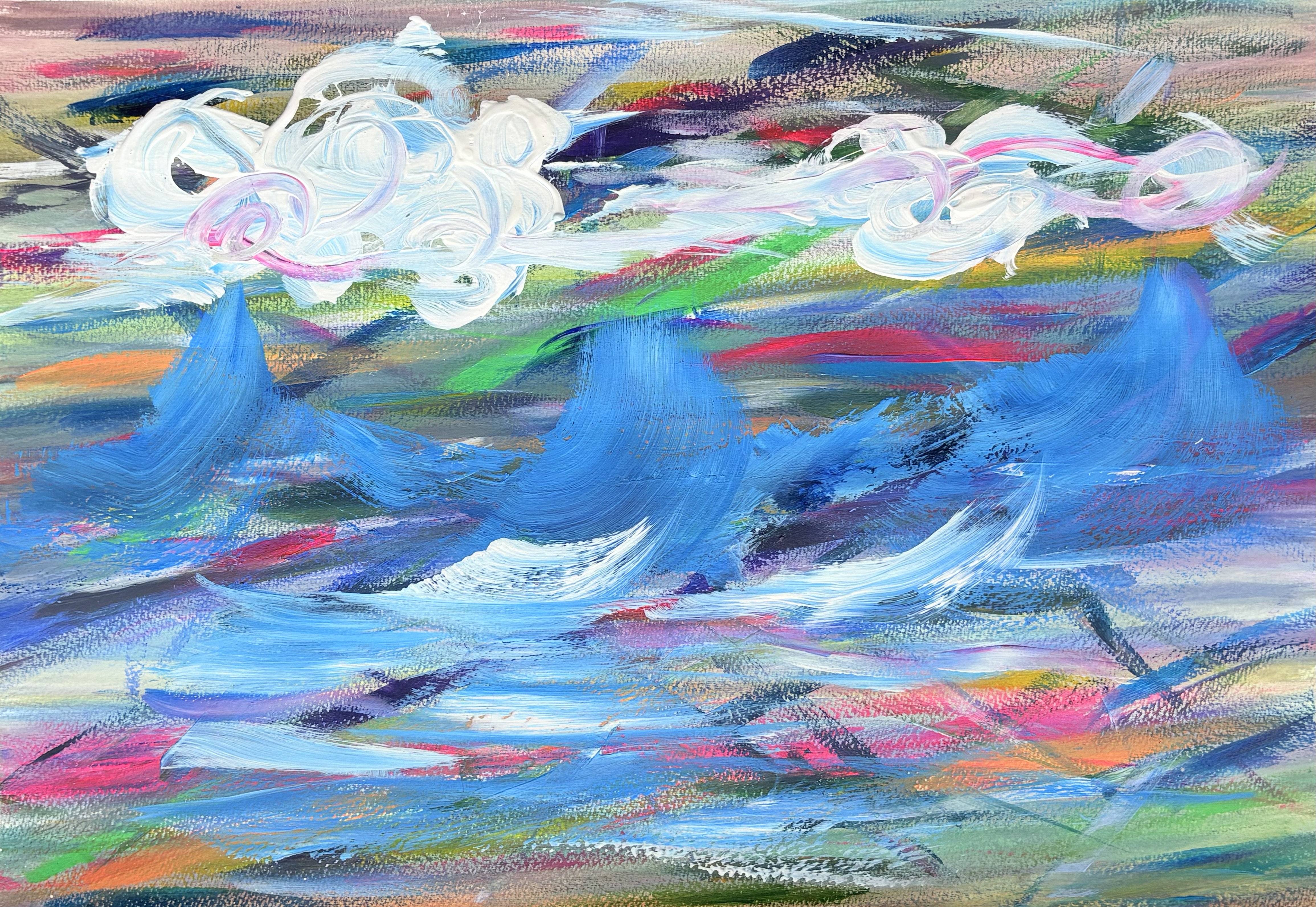 Abstract Ocean Landscape Painting