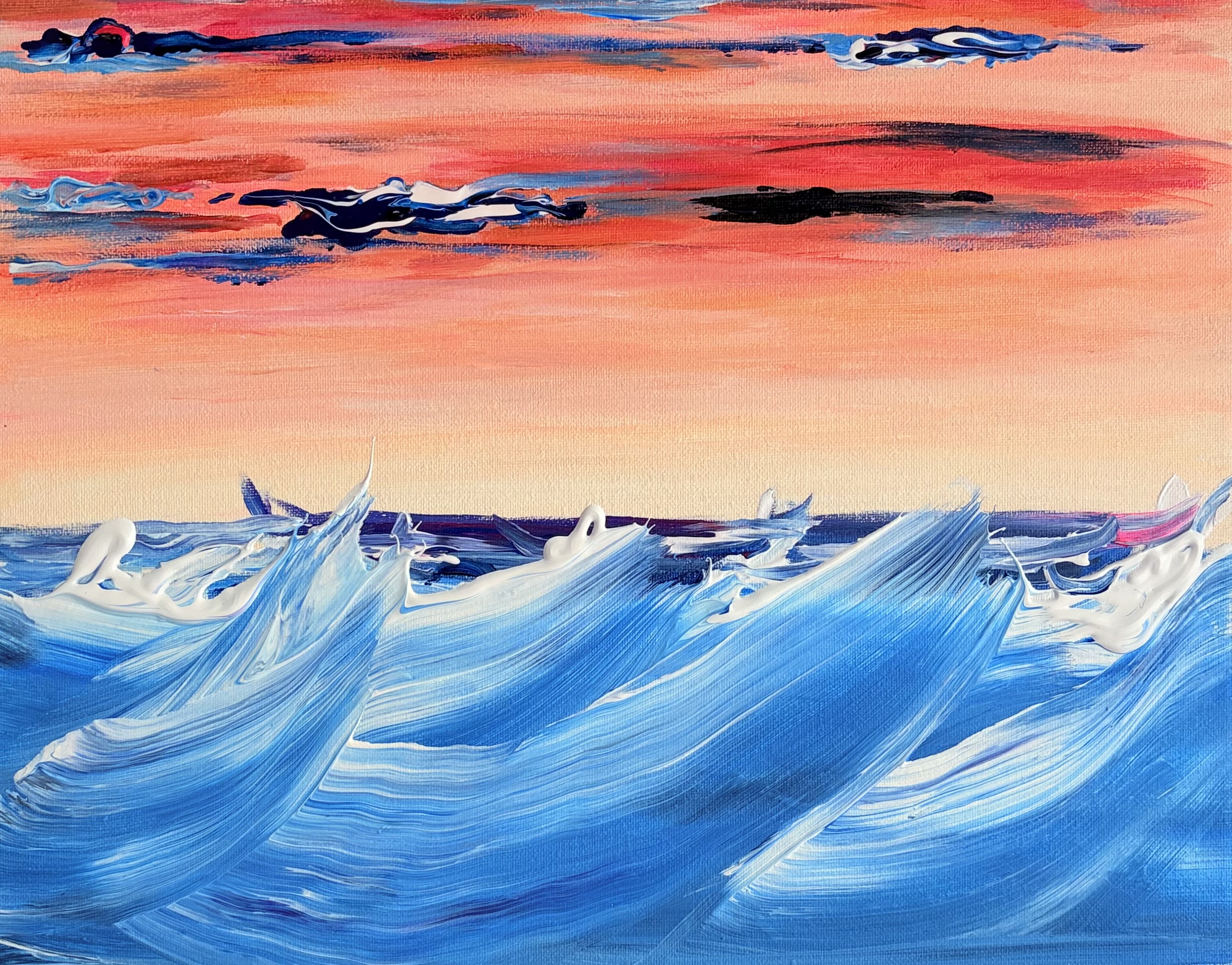 Original Ocean Sunset Painting