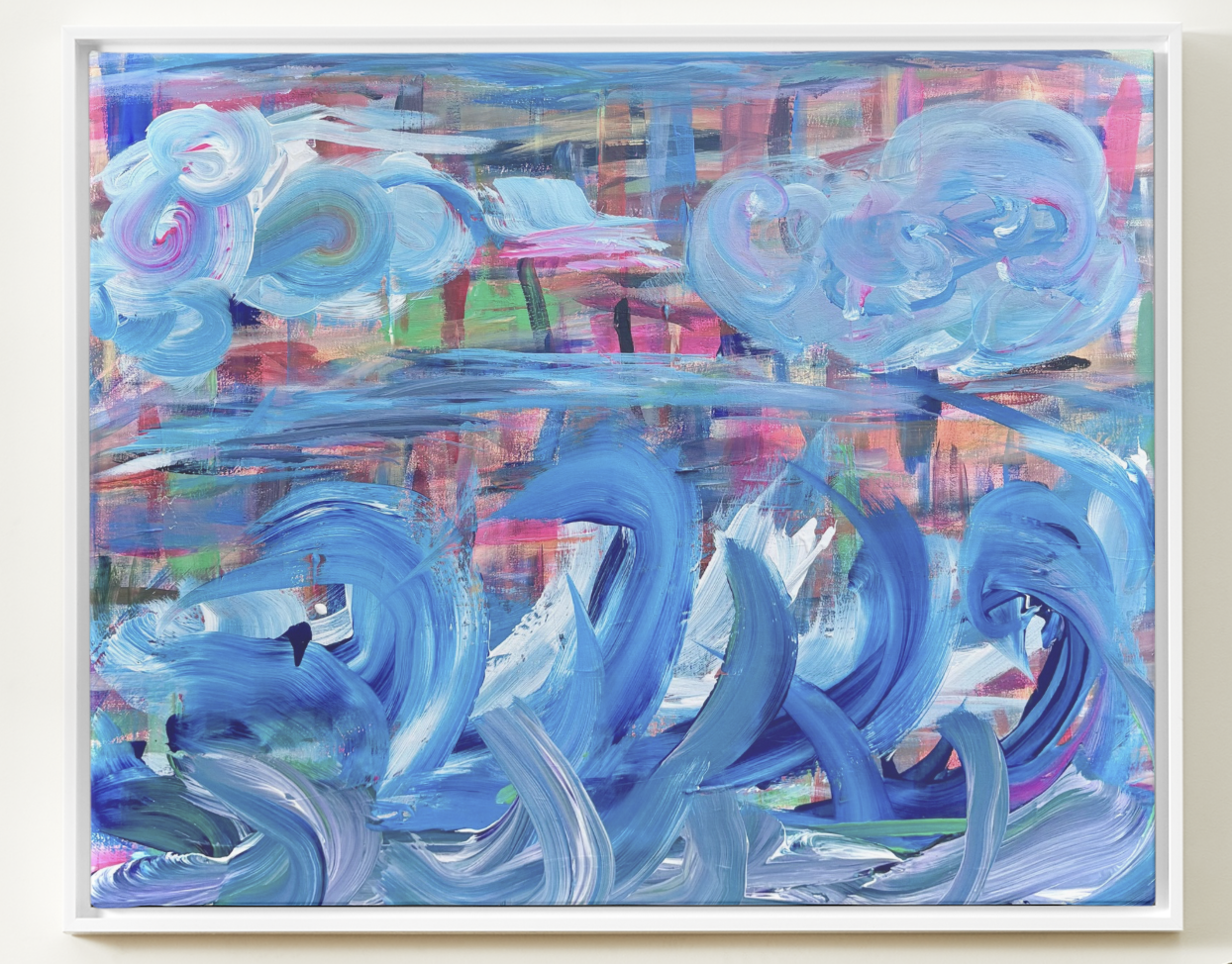 Abstract Ocean Waves Painting