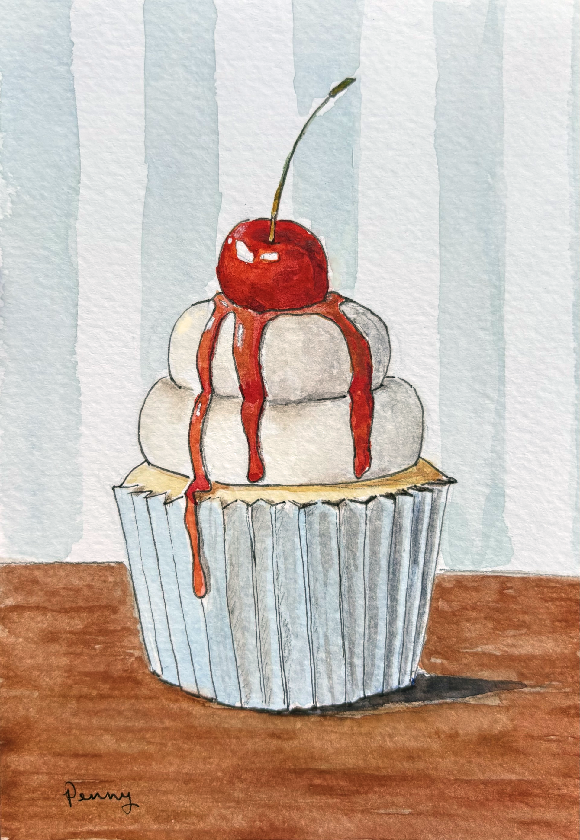Vanilla Cupcake Postcard