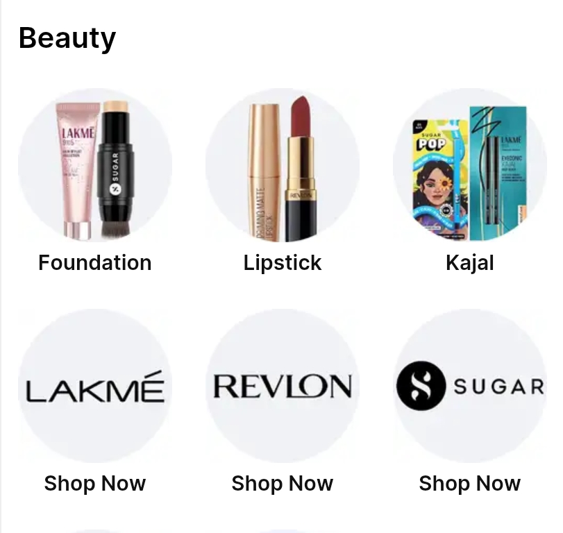 Beauty products