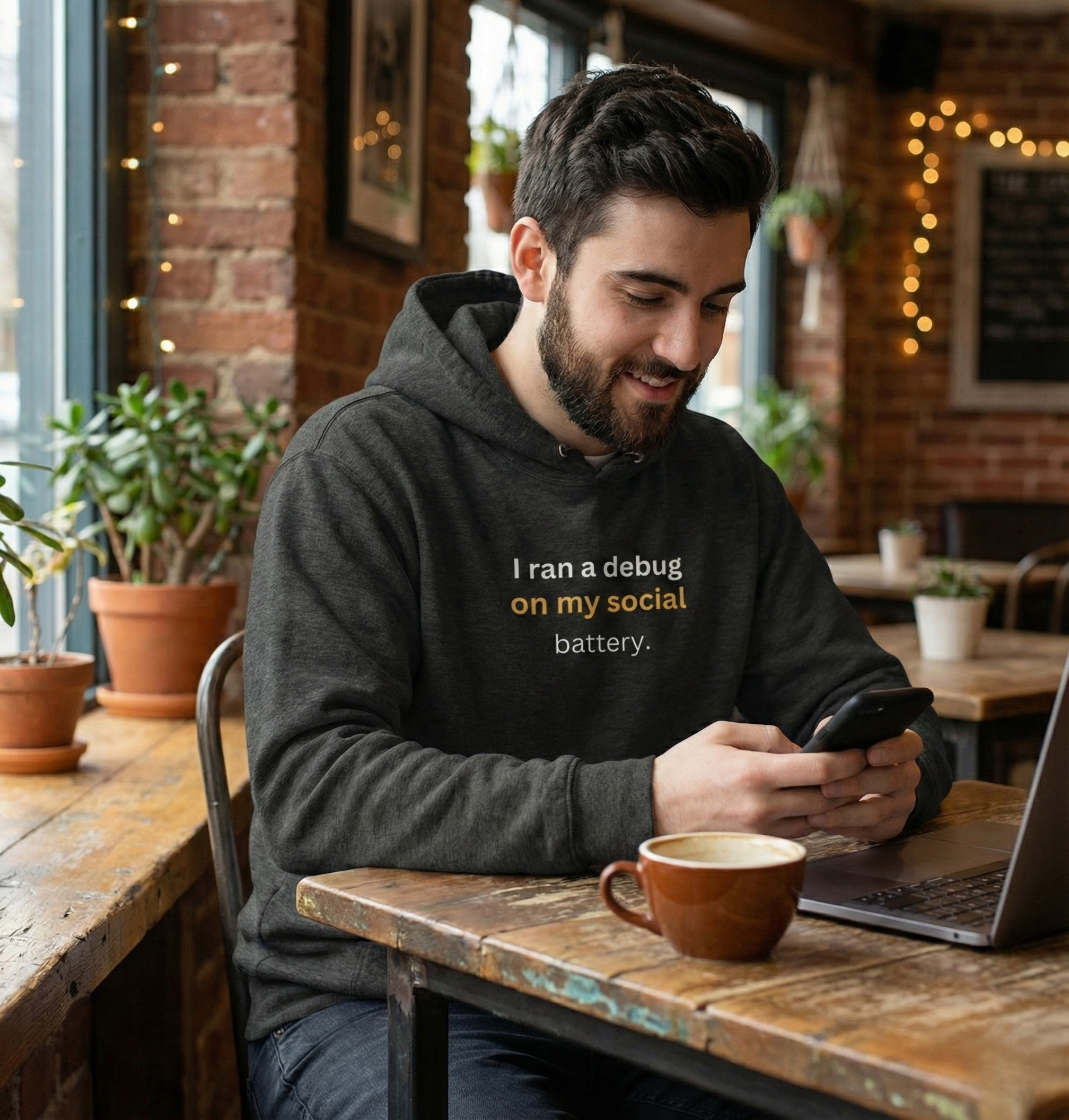 Debug Social Battery Hoodie