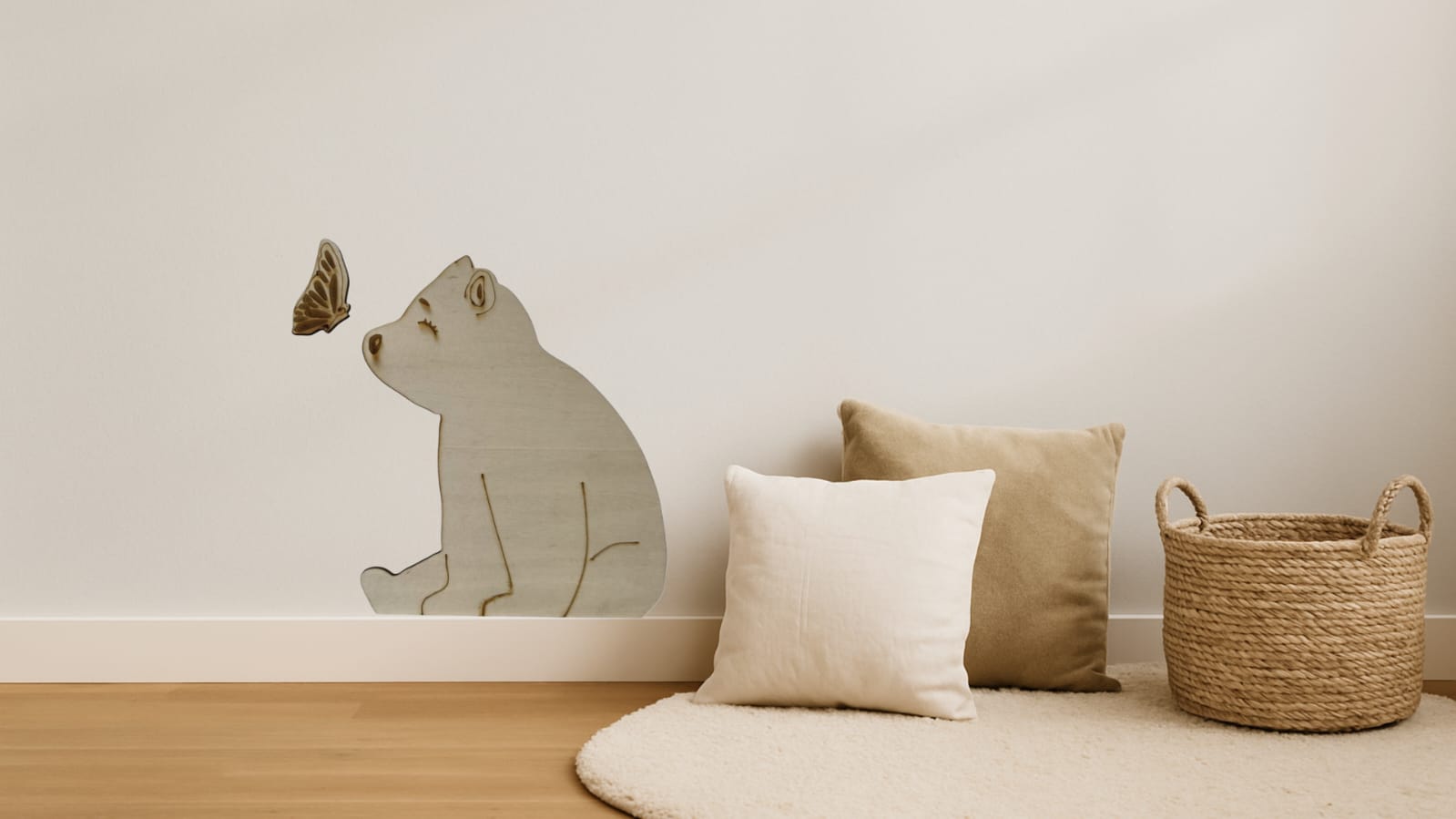 Zidna aplikacija - Medo i leptir