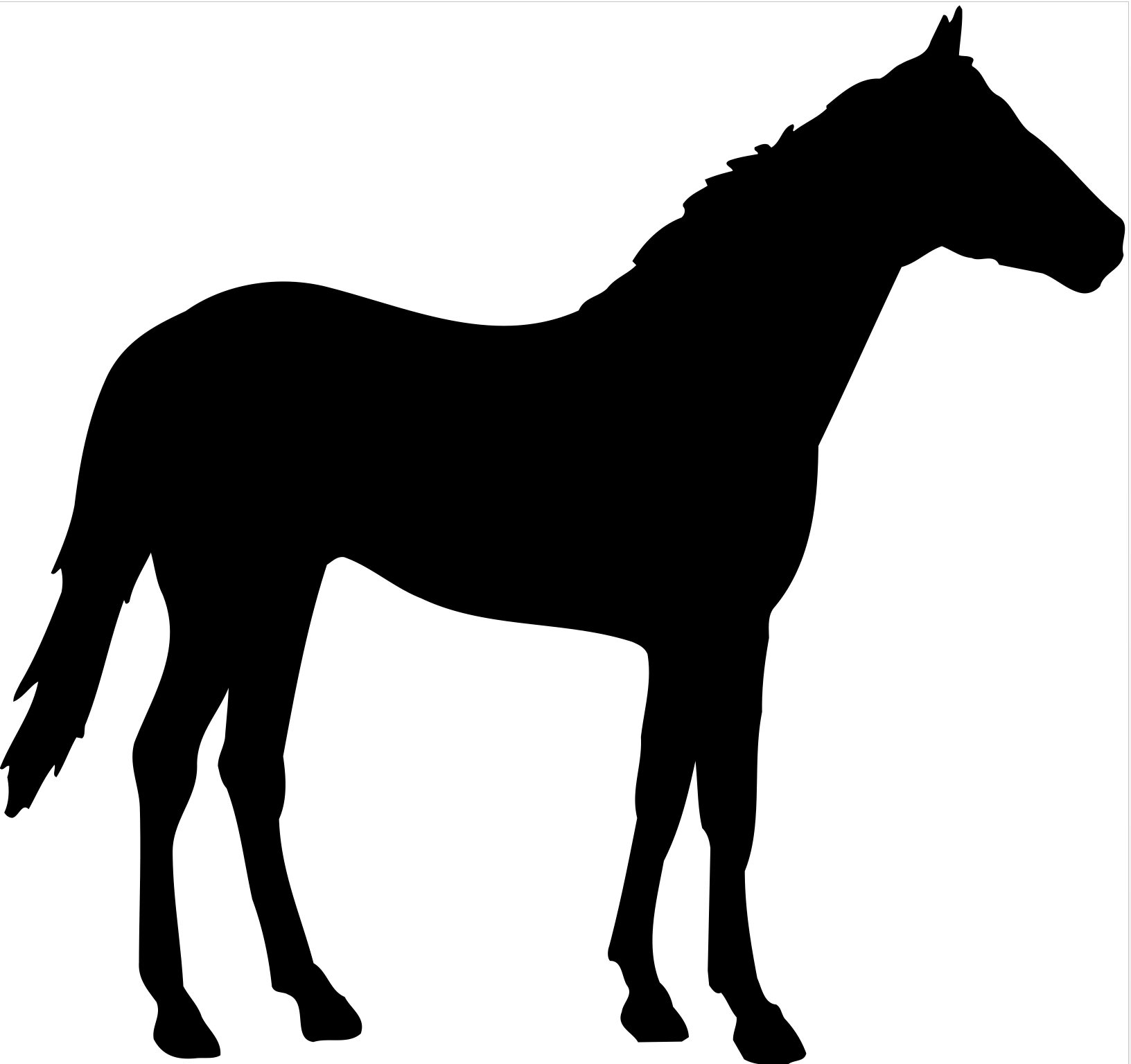 Zidna silueta - konj (mala)