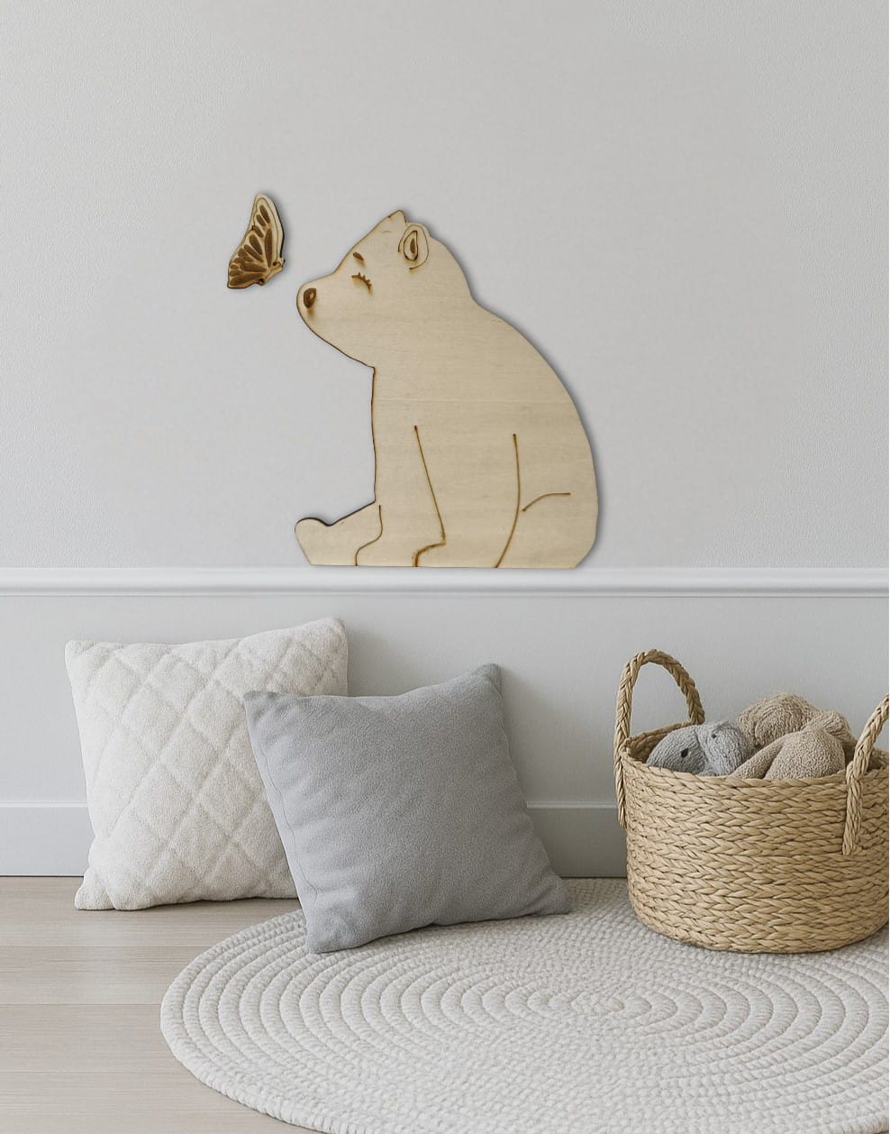 Zidna aplikacija - Medo i leptir