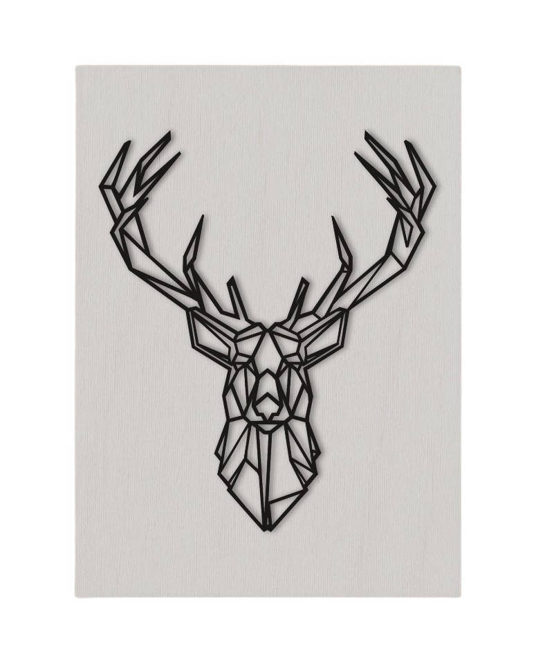 Geometrijski jelen s pozadinom (mali)