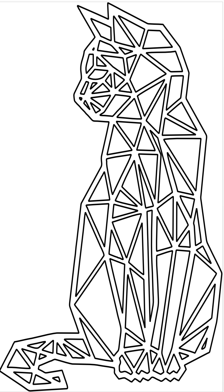 Geometrijska mačka (velika)