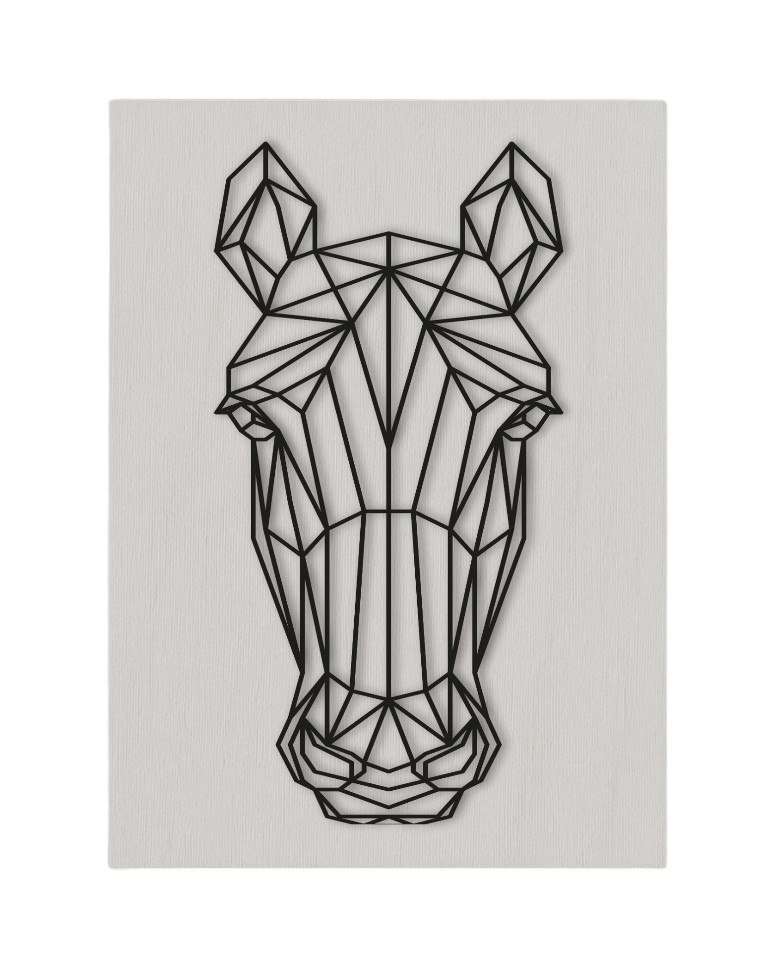 Geometrijski konj s pozadinom (mali)