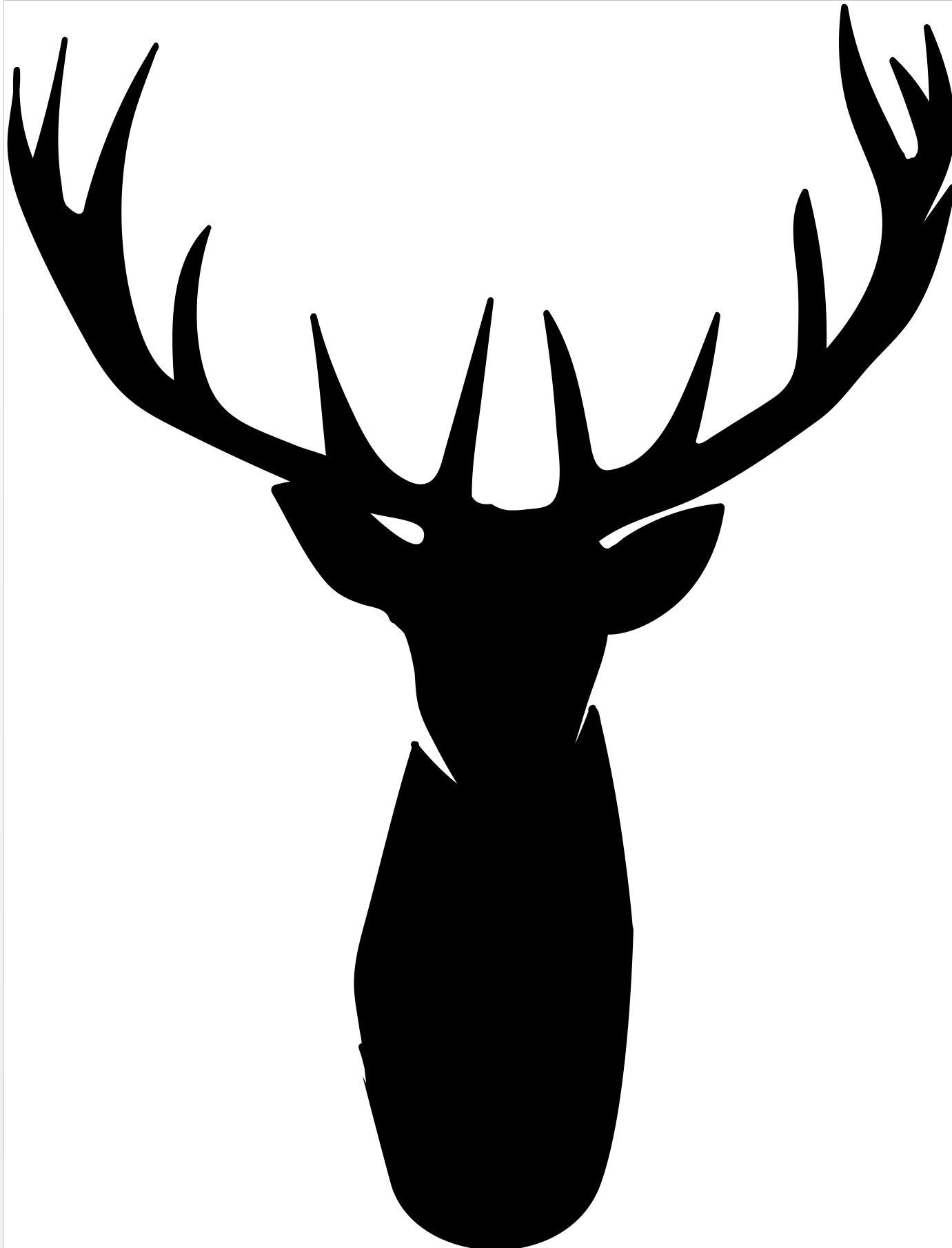 Zidna silueta - jelen (velika)