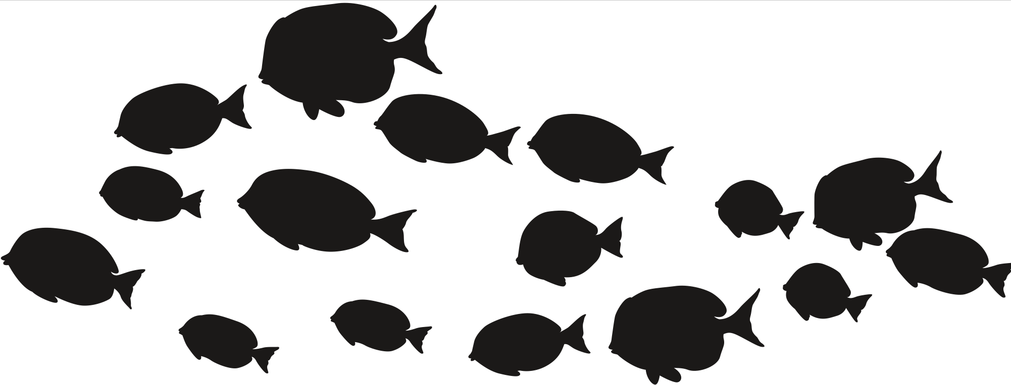 Zidna silueta - ribe (velika)