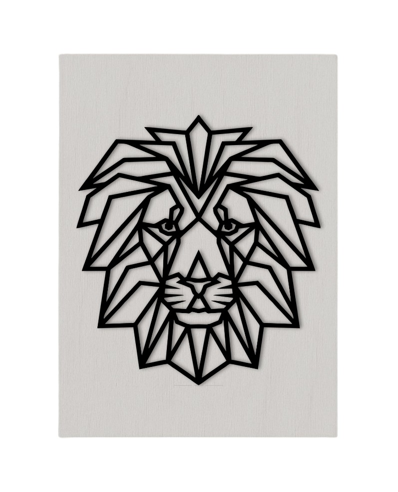 Geometrijski lav s pozadinom (veliki)