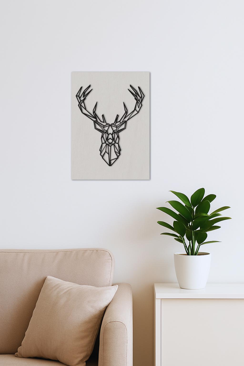 Geometrijski jelen s pozadinom (mali)