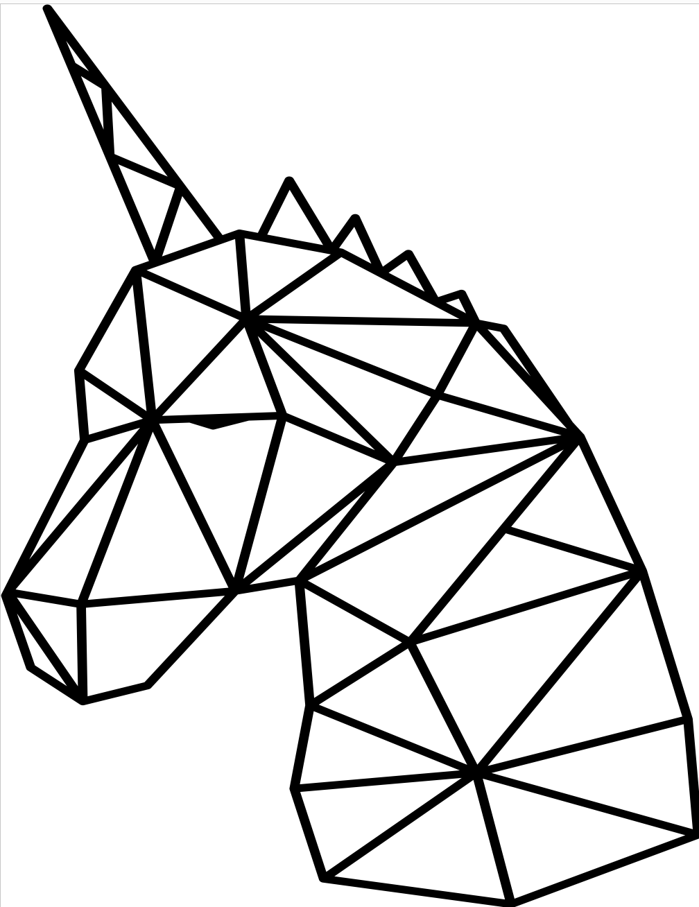 Geometrijski jednorog (mali)