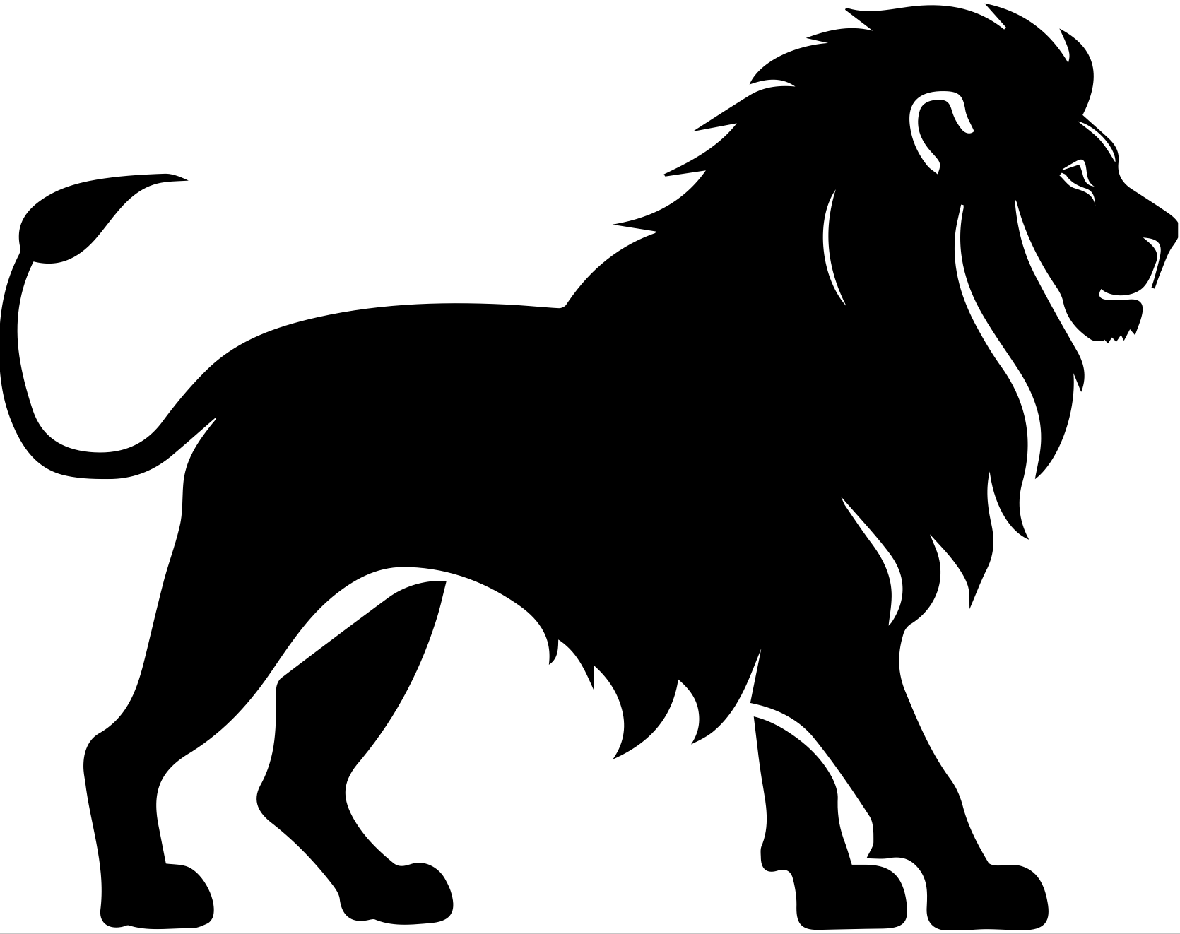 Zidna silueta - lav (velika)