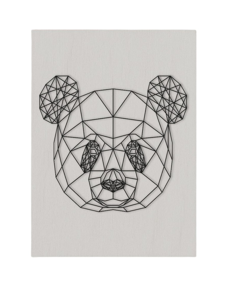 Geometrijska panda s pozadinom (velika)