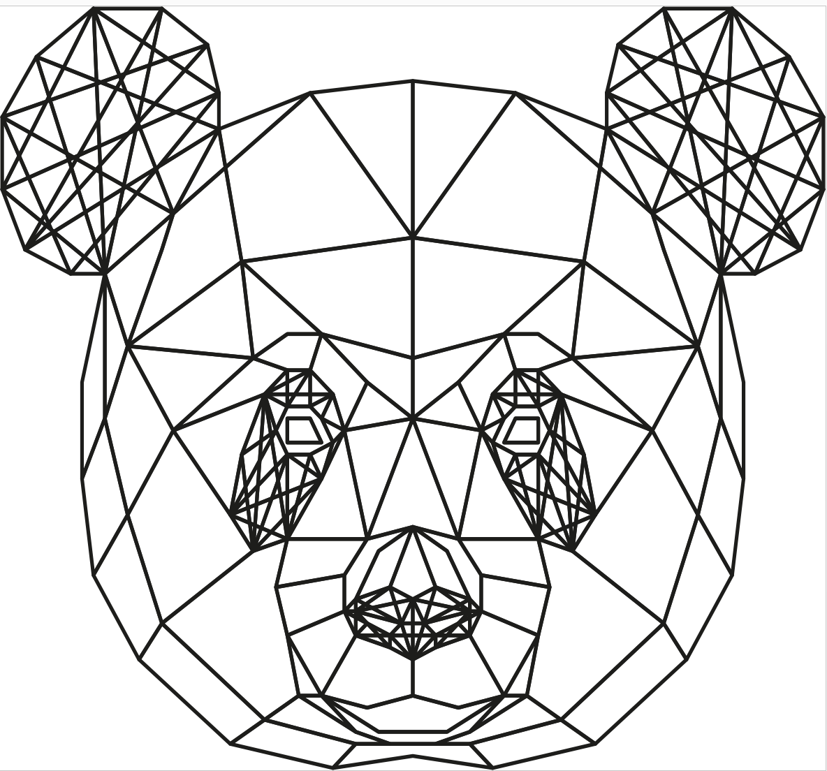 Geometrijska panda (mala)