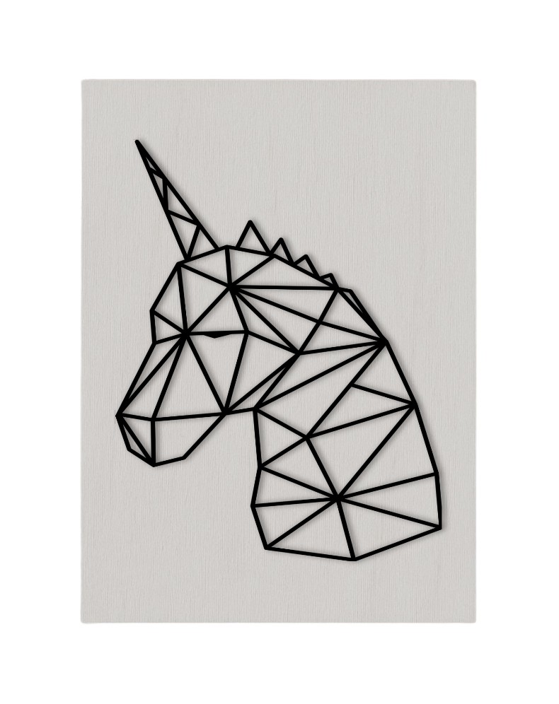 Geometrijski jednorog s pozadinom (mali)