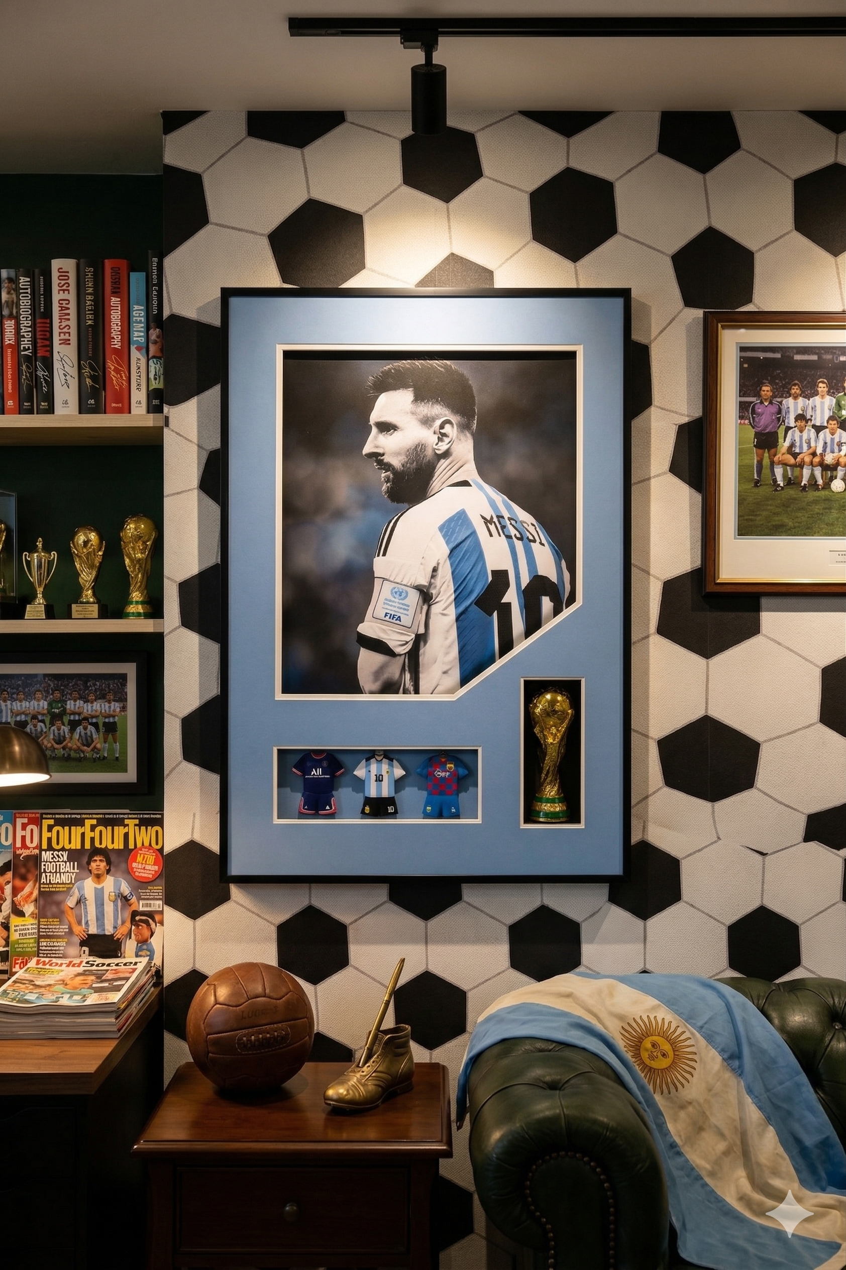 Lionel Messi 3D Display Frame – World Champion Edition