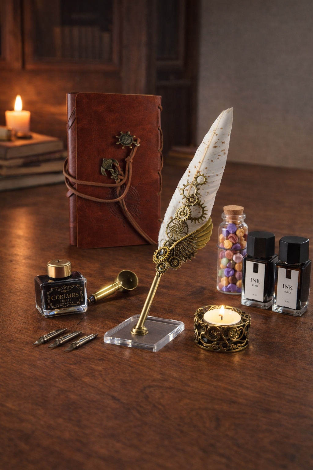 Deluxe Feather Calligraphy Box