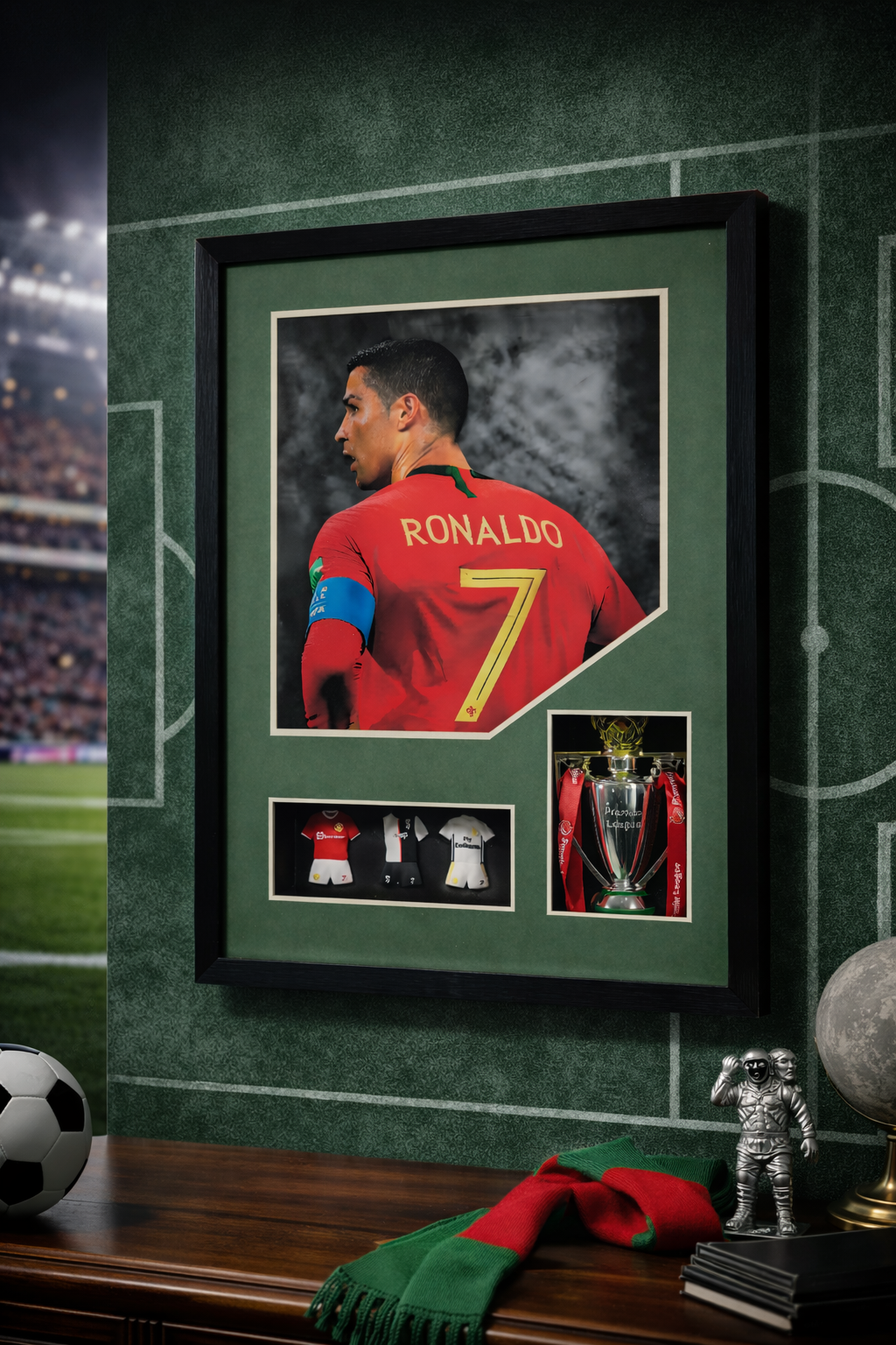 پێشکەشی یادگارییە چوارچێوەکراوەکانی Cristiano Ronaldo  ٦٤,۰۰۰ دیناری عێراقی
