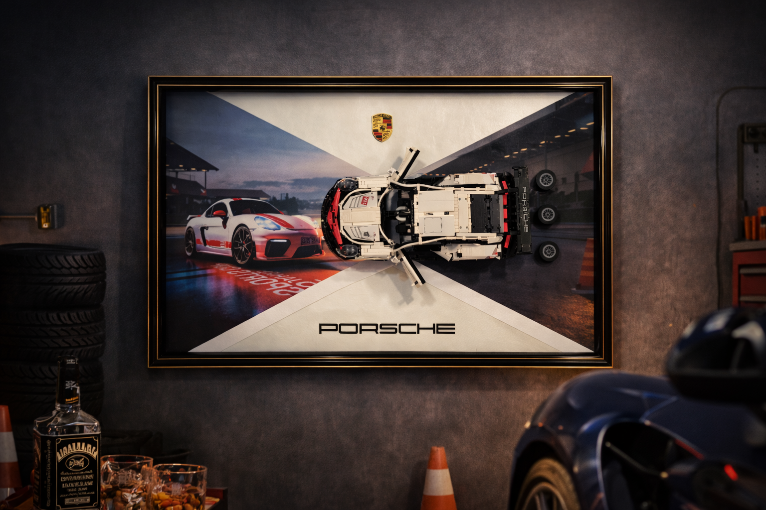 Porsche LEGO® 3D Wall Art Frame – Premium Collector Edition