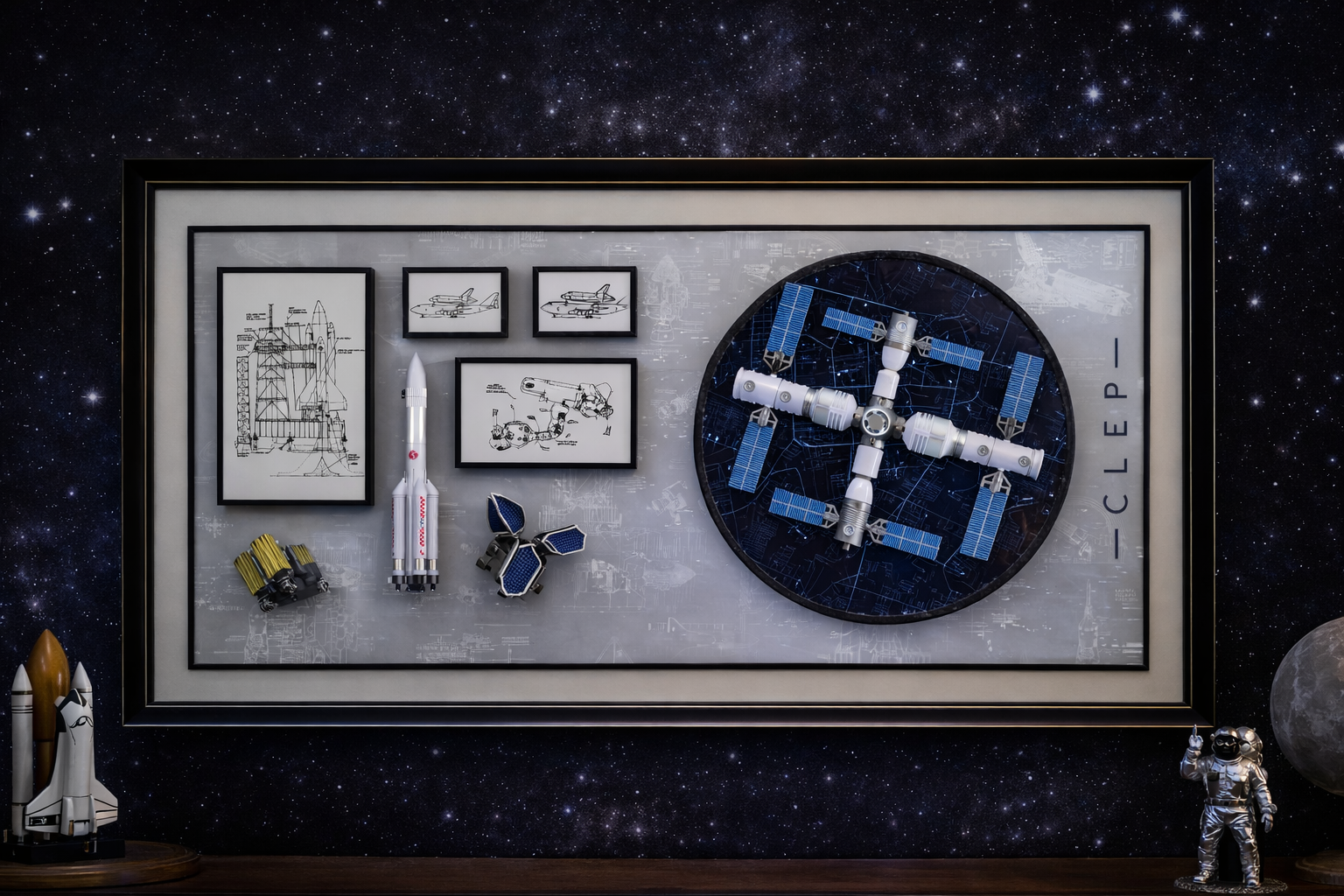 Space Station Framed Display